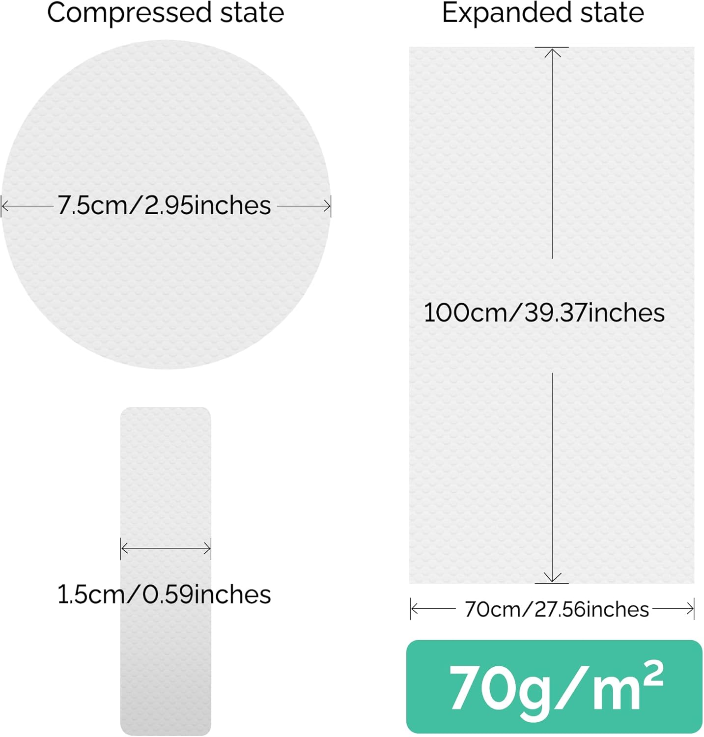 YOUNGTIME Premium Disposable Compressed Bath Towel for Travel,27.5 * 39.4 Large Bath Towel Travel Towel Reusable for Hotel,Disposable Cotton Bath Towels,9 Pack