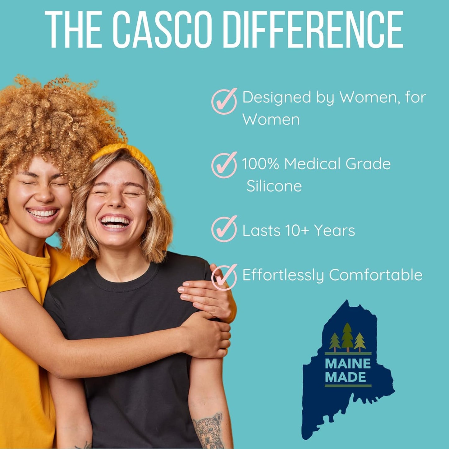 Casco Menstrual Cup & Case - Medical Grade Silicone Period Cup Made in Maine USA, Reusable Menstrual Cup (Mini - Low Cervix)