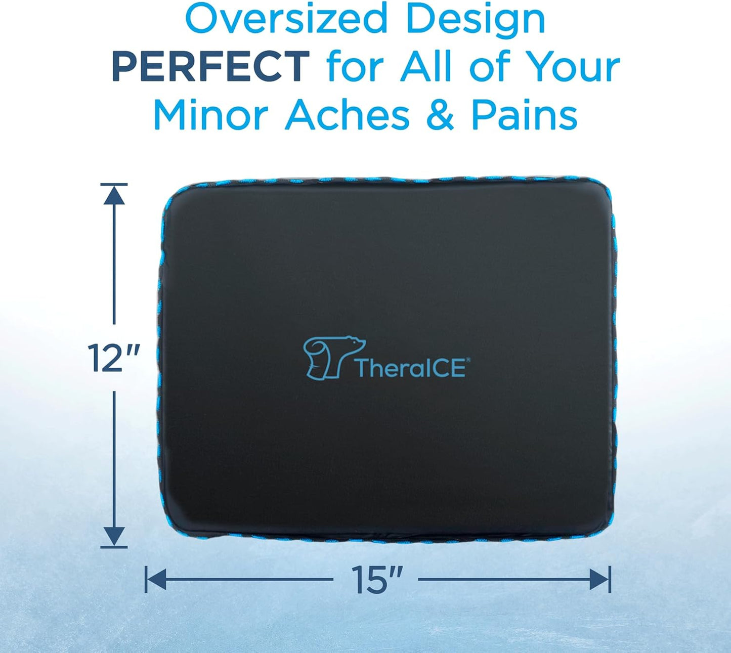 TheraICE PROpack Cold Therapy Reusable Cold Gel Ice Pack - Extra Large 12x15 - Great for Muscular Back Pain, Shoulder, Hip Knee - Oversized Multipurpose Cold Icepack for Minor Aches & Pains
