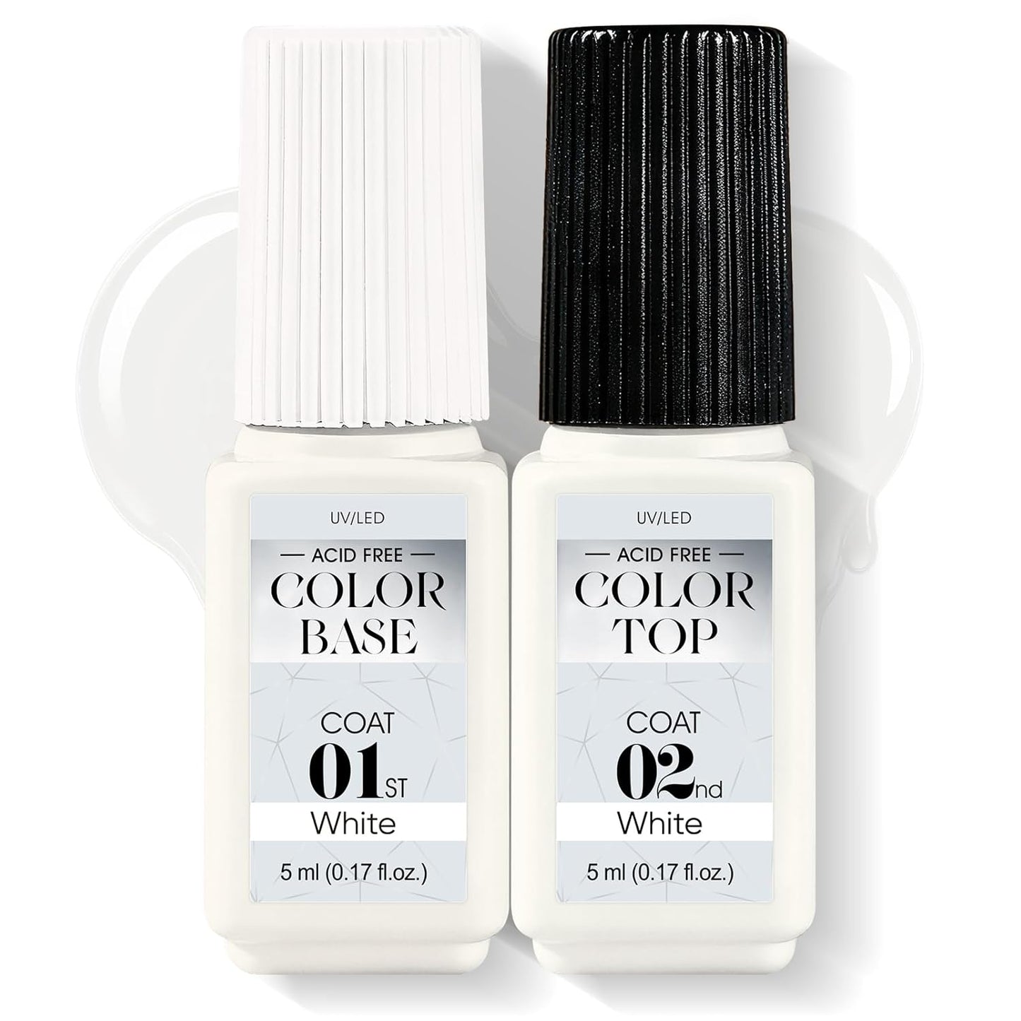 Jofay Fashion White Nail Polish, 10ml All-in-One Step Gel Polish Soak Off LED/UV Lamp DIY Salon Manicure at Home Long Lasting Glossy Finish Home Nail Salon Gift for Women & Girls (0.33 Fl Oz)