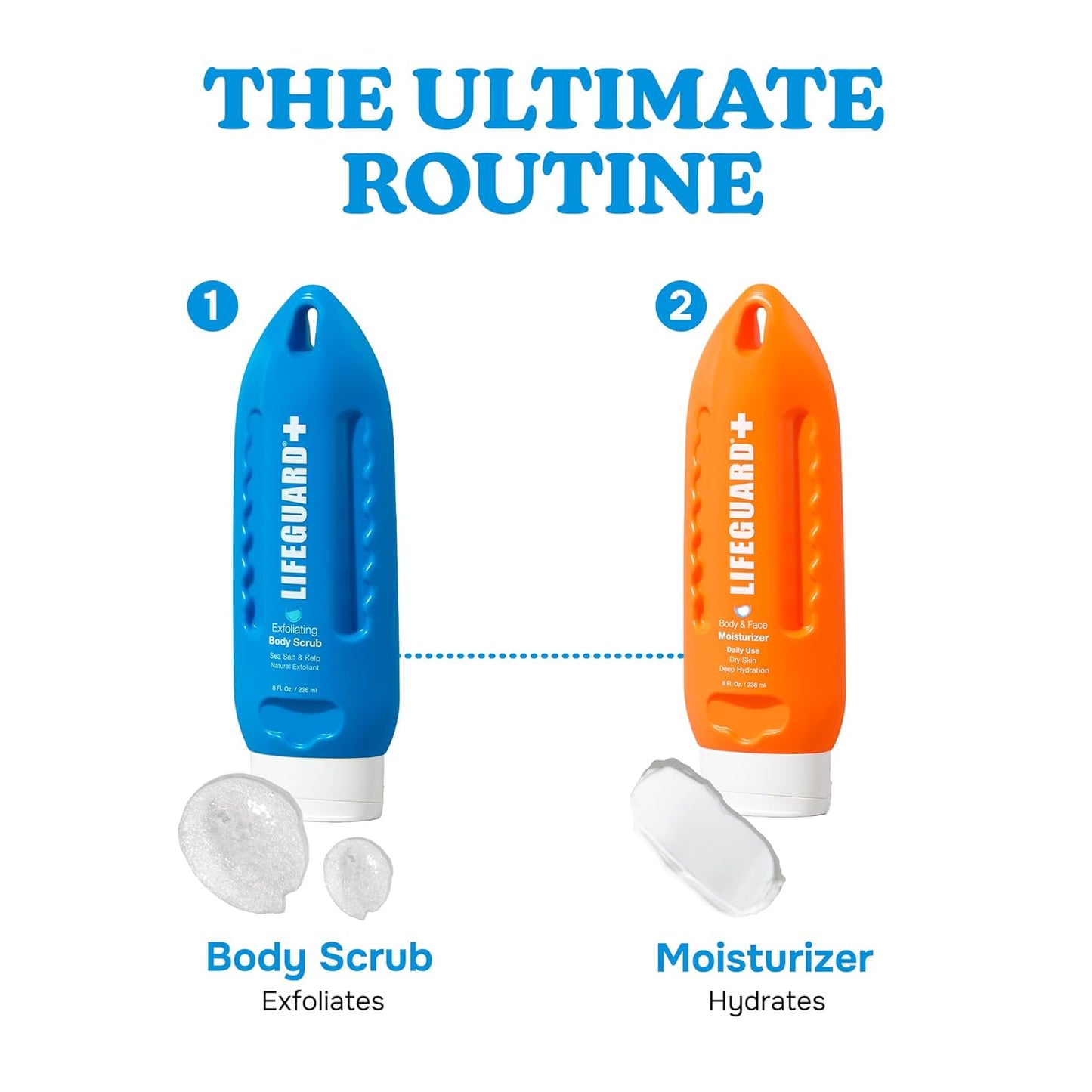 LIFEGUARD Exfoliating Body Scrub - Sea Salt & Kelp, Exfoliates and Deeply Hydrating, Moisturizing for Smooth Skin, Gentle for Sensitive Skin - 8 fl. oz.