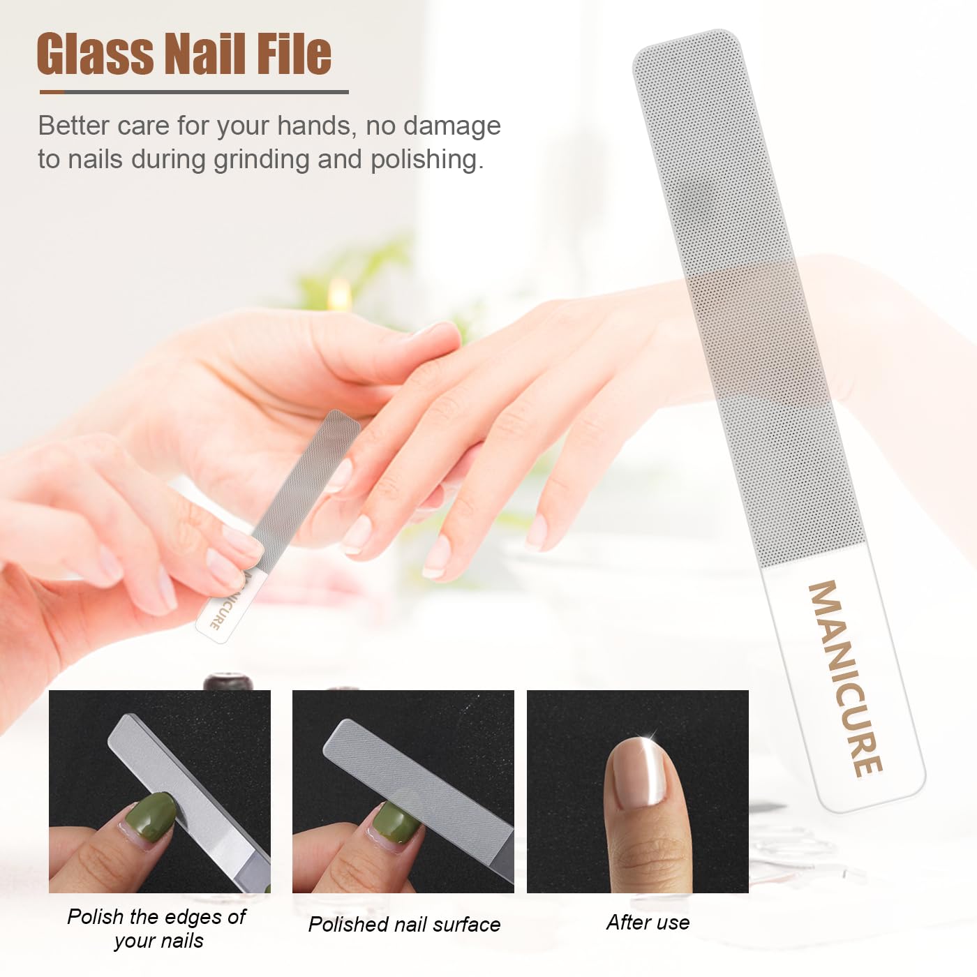 Manicure Set Professional Nail Clippers Pedicure Kit, 16 pcs Stainless Steel Nail Care Tools Grooming Kit with Luxurious Travel Leather Case for Thick Nails Men Women Gift (Brown)