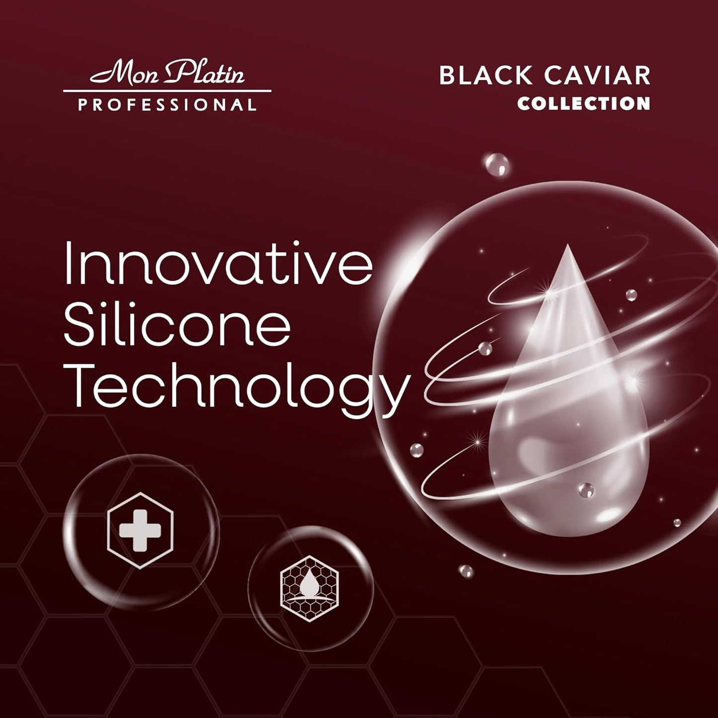 Mon Platin Professional Hair Conditioning Mask, Black Caviar Total Repair, 500ML, For Straightened Hair, Intensive Recovery, Deep Conditioning, SLS/Salt Free