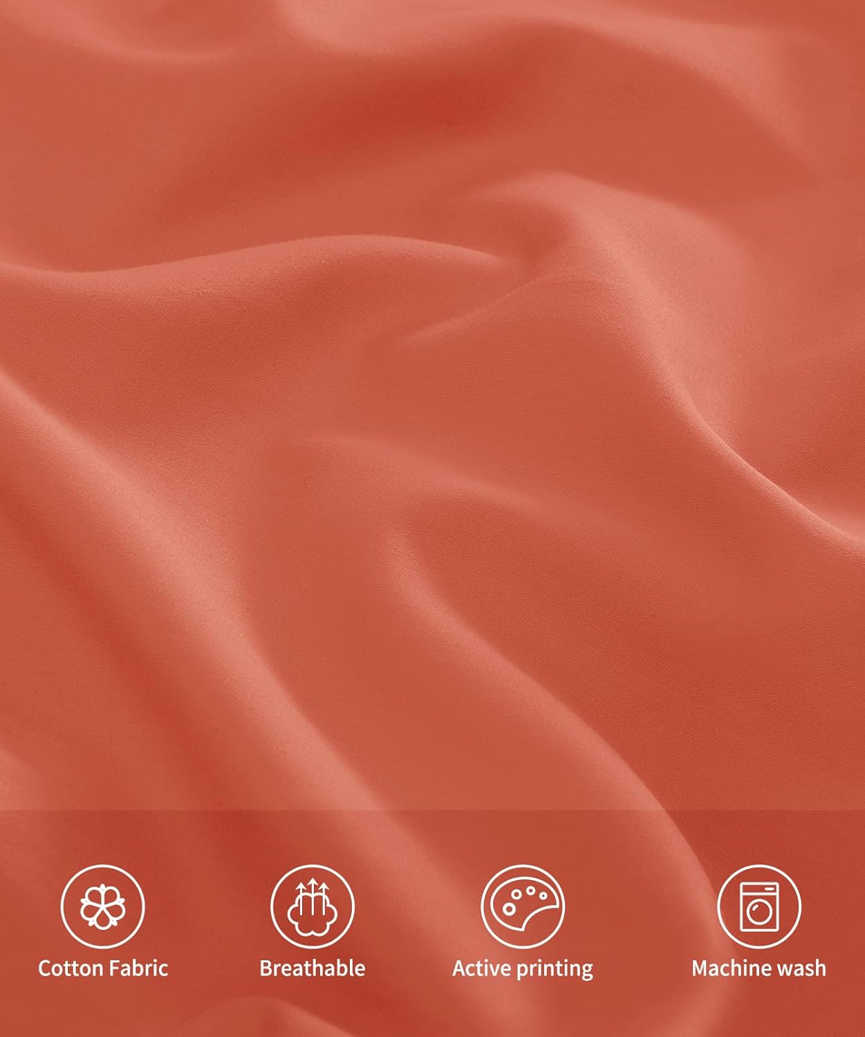 Warmstar Cotton Pillow Cases King Size Set of 2, 600 Thread Count Pillowcases 20x36 Inches, Soft Long Staple Cotton Pillowcases Breathable with Envelope Closure,Orange