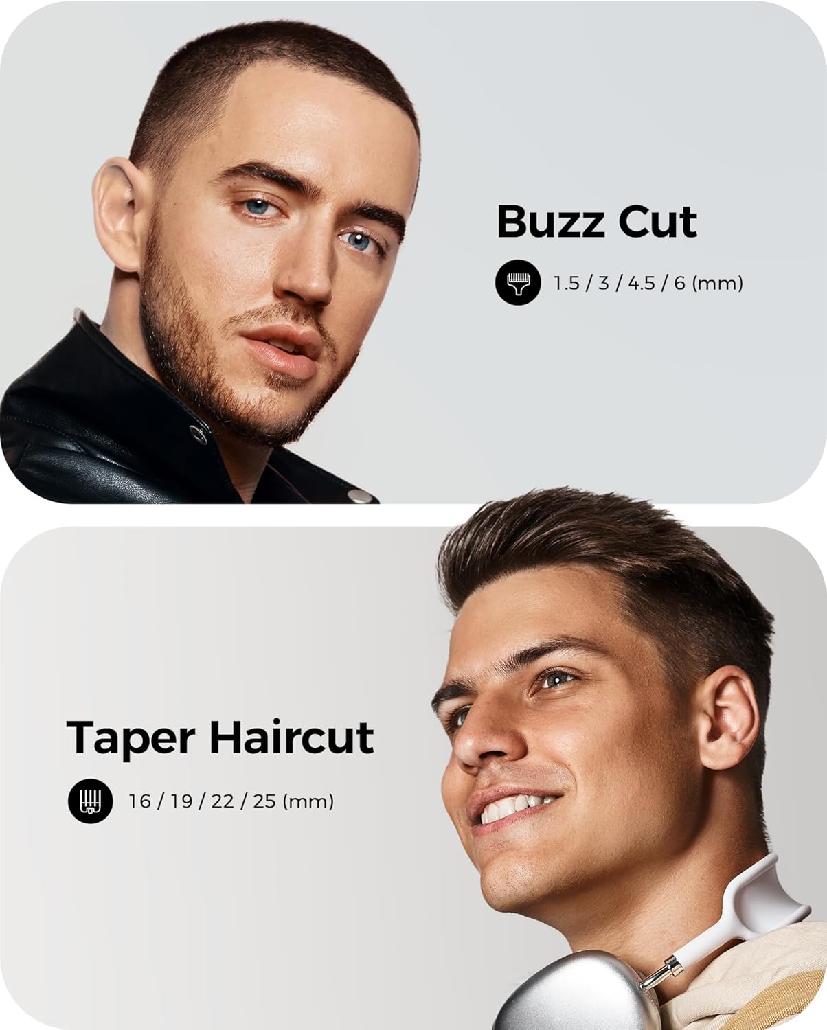 GLAKER Hair Clippers for Men Professional - Cordless Clippers and Trimmers Set, Complete Barber Kit for Hair Trimming & Beard Grooming, Mens Haircutting Kits for Blending & Fade Cuts (Gold)