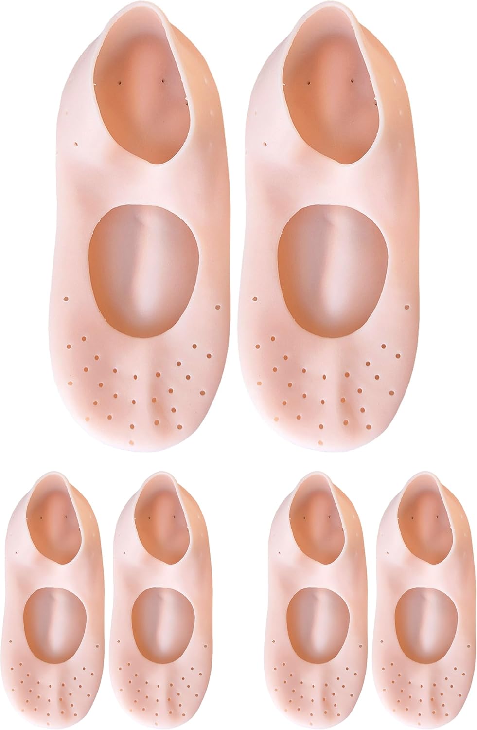 Moisturizing Gel Socks - Hydrating Spa Treatment for Soft, Smooth Feet, Ideal for Dry, Cracked Heels and Rough Skin (Small, 2 Pairs)