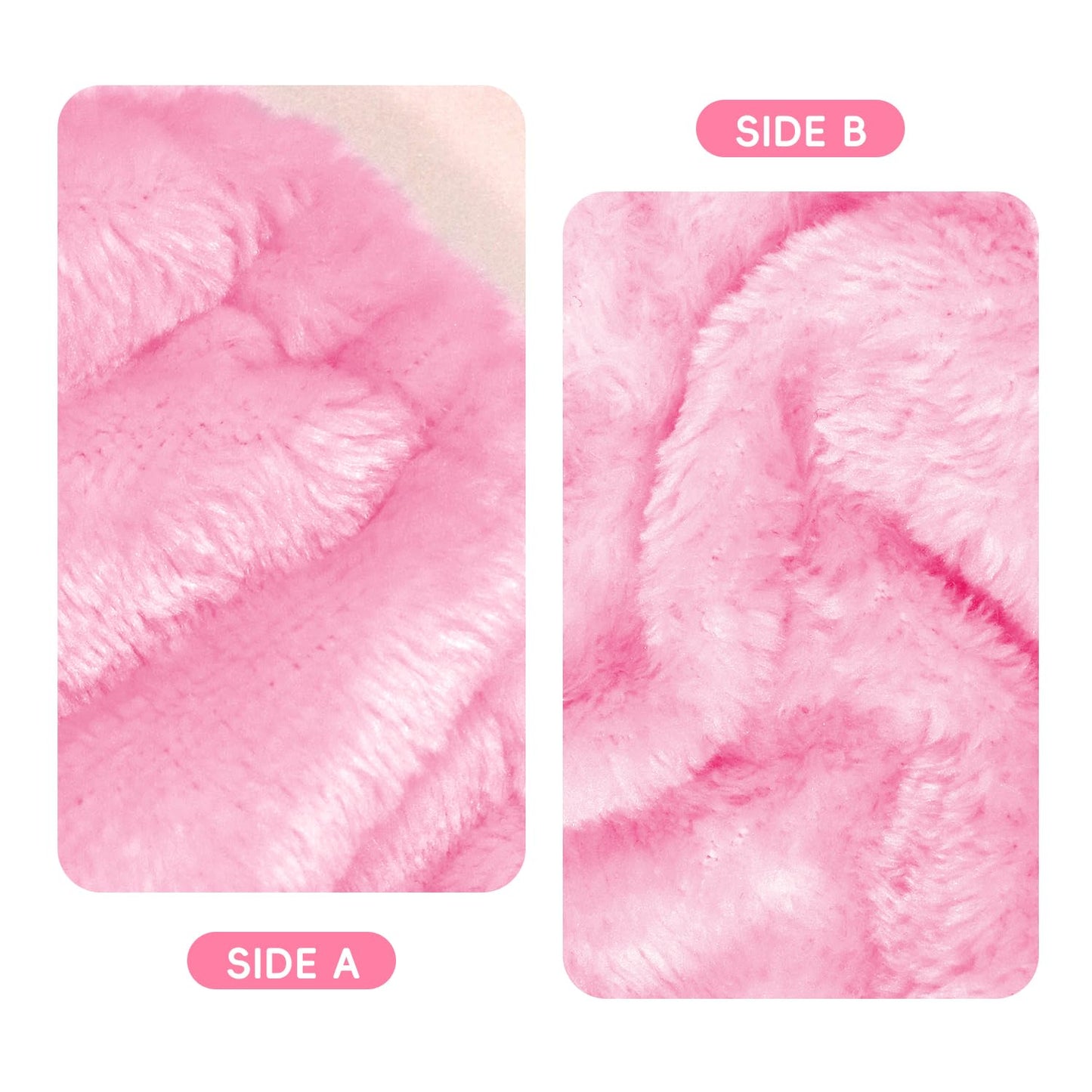 Hair Band for Washing Face, Adjustable Skincare Spa Headband and Wristband Set for Women Girl, Makeup Hair Headbands Cute Pink Versatile Fun Gift for Friend