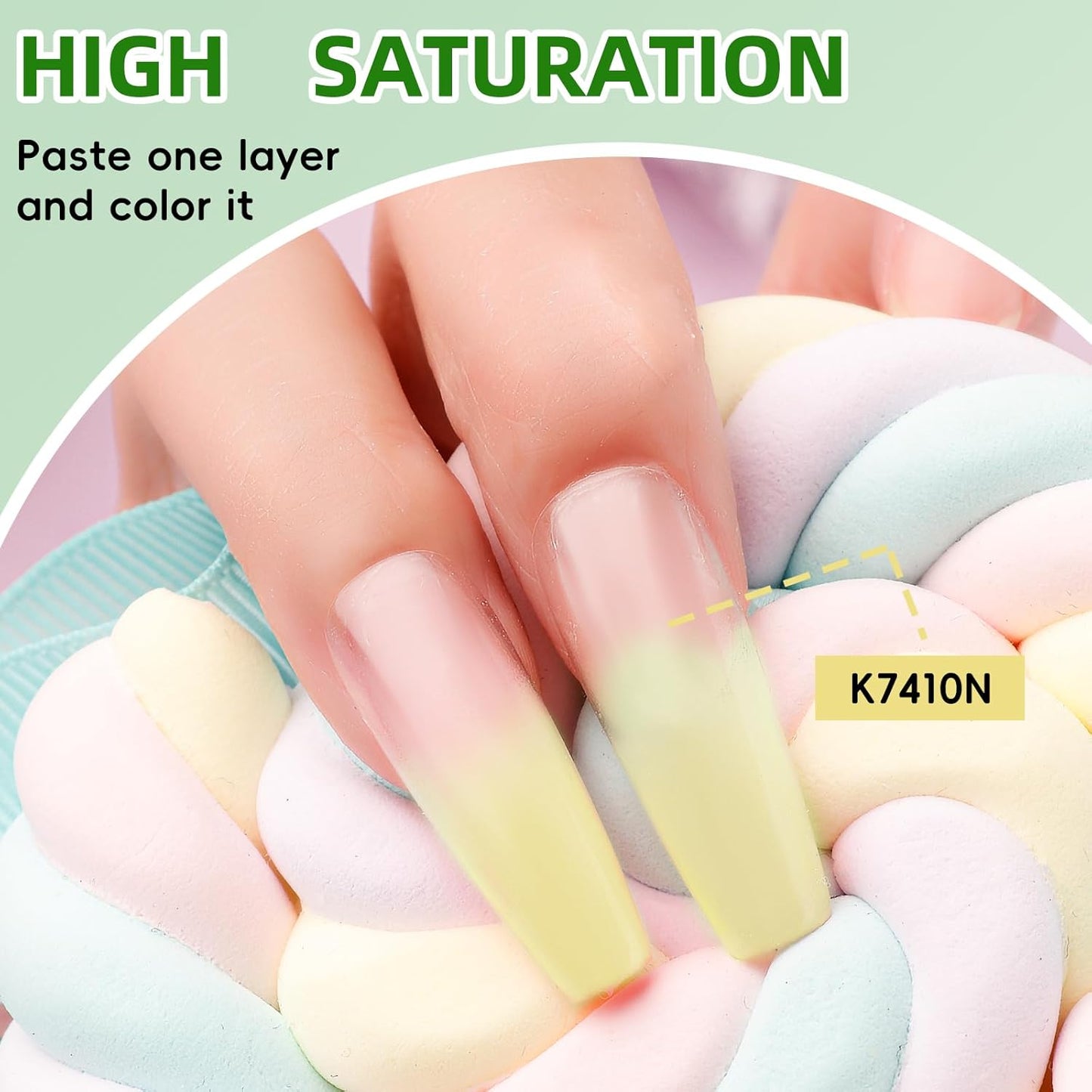 Gradient Painting Gel Nail Polish Set, 9 Colors Pink Purple Green Yellow Ombre Gel Nail Polish with 50pcs Nail Sponges 4 Claws Grabber Brush Sponge Pat Solid Nail Art Paiting Gel Polish Natural French