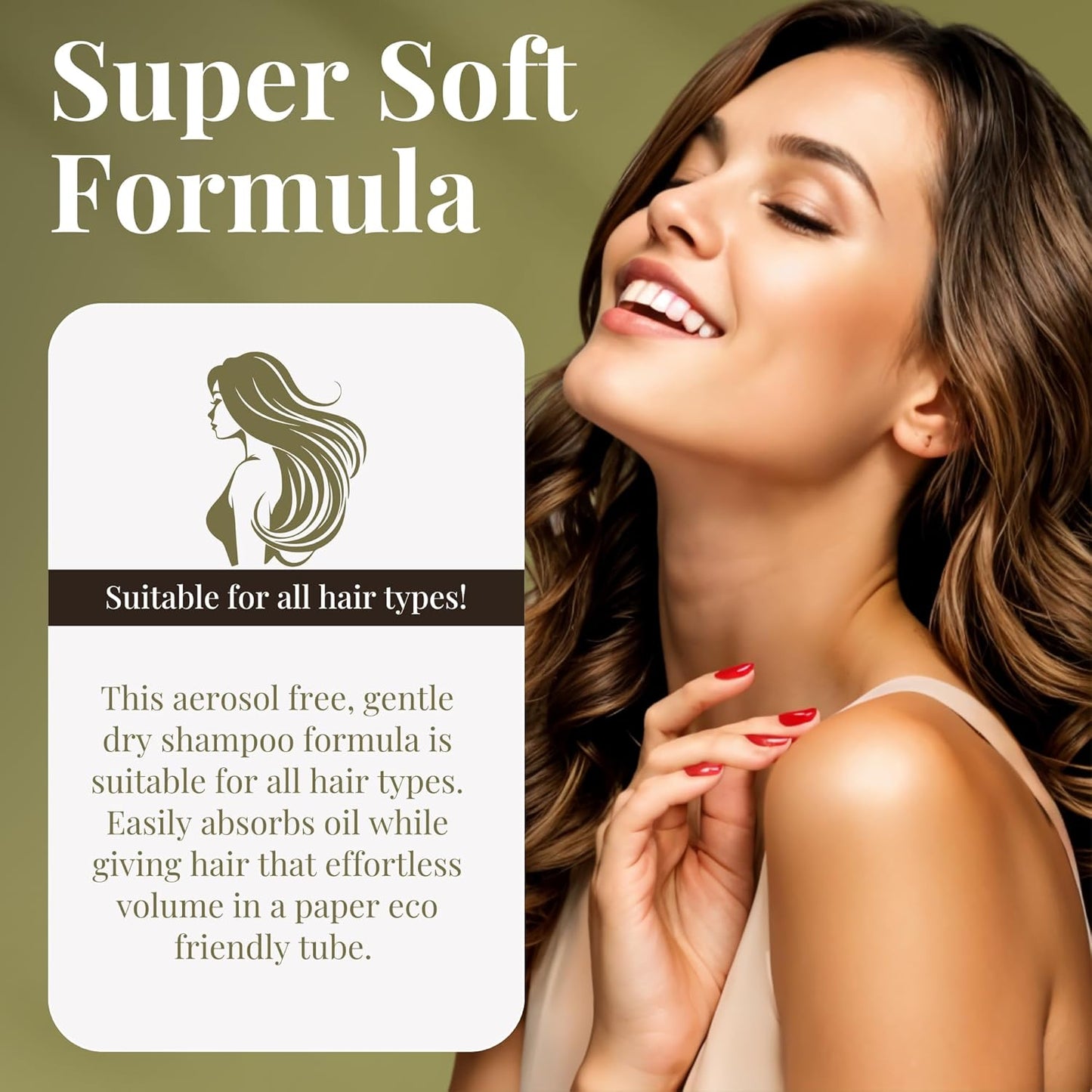 Dry Shampoo Powder | Natural Refreshing Non-Aerosol Organic Shampoo For Women & Men | Artificial Fragrance Free With Less Grease | Travel Size Eco-Friendly Paper Shaker Tube | Medium Dark Hair - 2oz