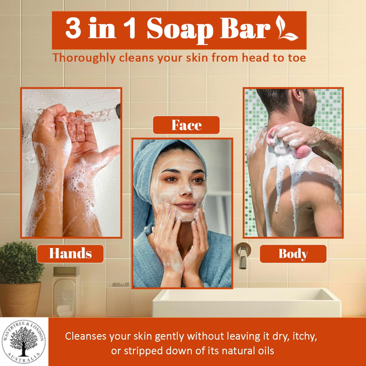 Wavertree & London Summer Spritz Scented Natural Soap (8 Bars), 7oz Moisturizing French Triple Milled Soap Bars enriched with shea butter - Pure Plant Oil Bath & Body Bars for All Skin Types