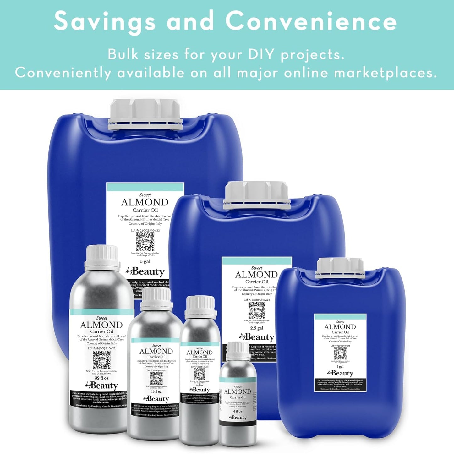 Bulk Sweet Almond Oil - 32 Fl Oz Large Size Bottle, Cold Pressed 100% Pure - Moisturizer for Skin, Hair, Body, Carrier Oil for Massage Oils