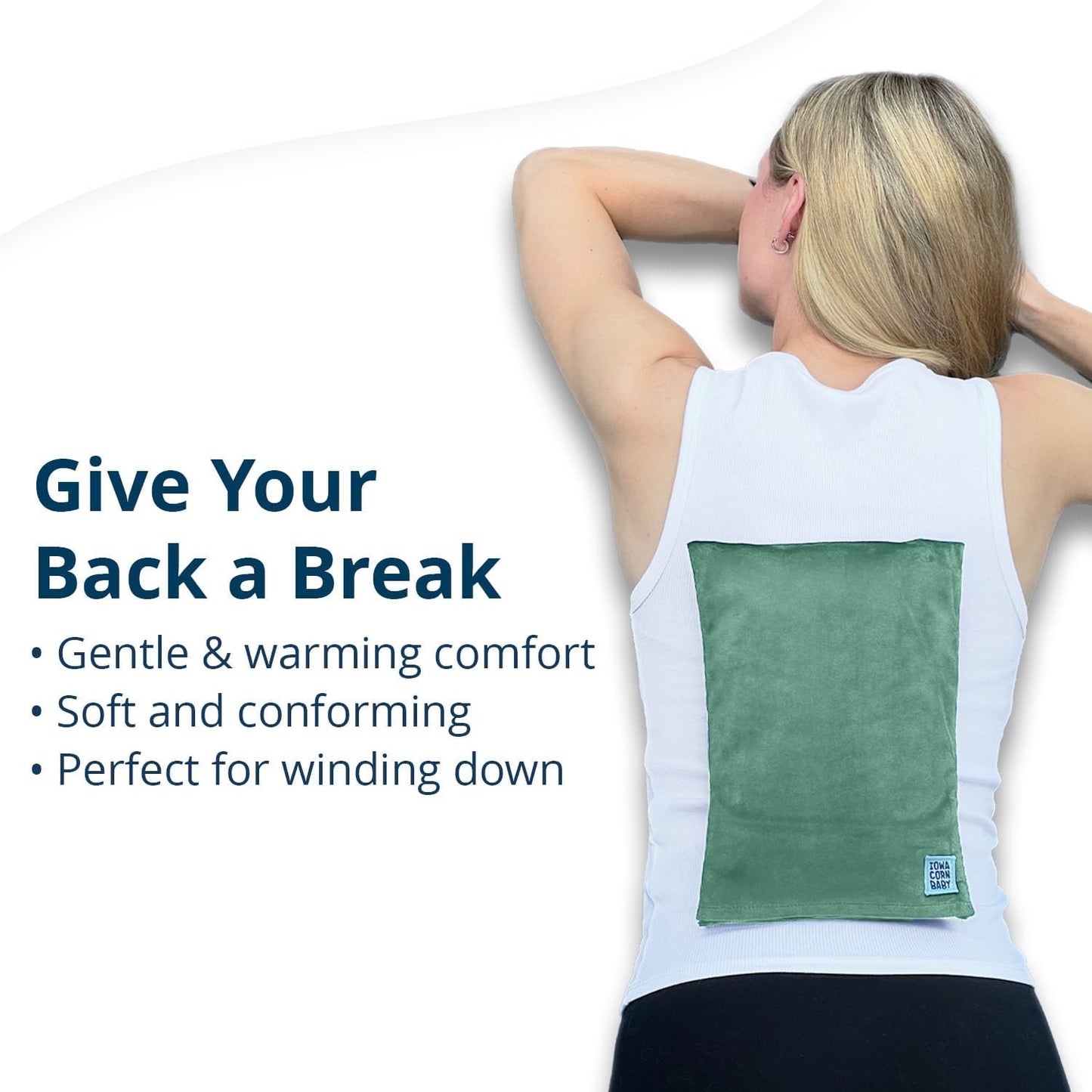 Microwave Heating Pad (with Removable Cover) – Weighted Microwavable Moist Heat Therapy Pad for Back, Neck, Shoulders, and Cramps – Portable, Reusable Cold or Warm Compress, 10" x 7", 2.5lbs