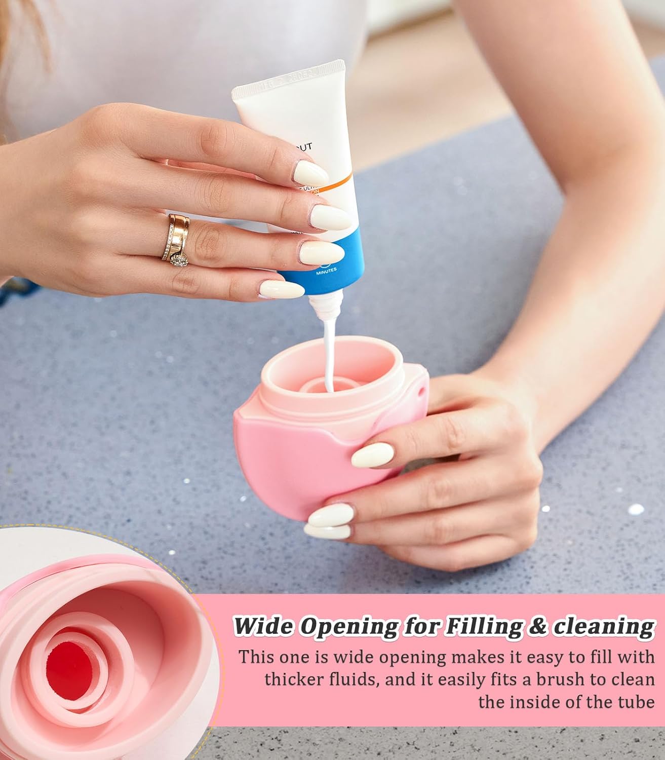 Sunscreen Applicator for Kids & Families with Roller Ball & Soft Sponge - Refillable, Spill-Proof, Travel Size (1.85 oz) - Easy Sunscreen Roll-On for Children, No Mess Baby Sun Lotion Brush