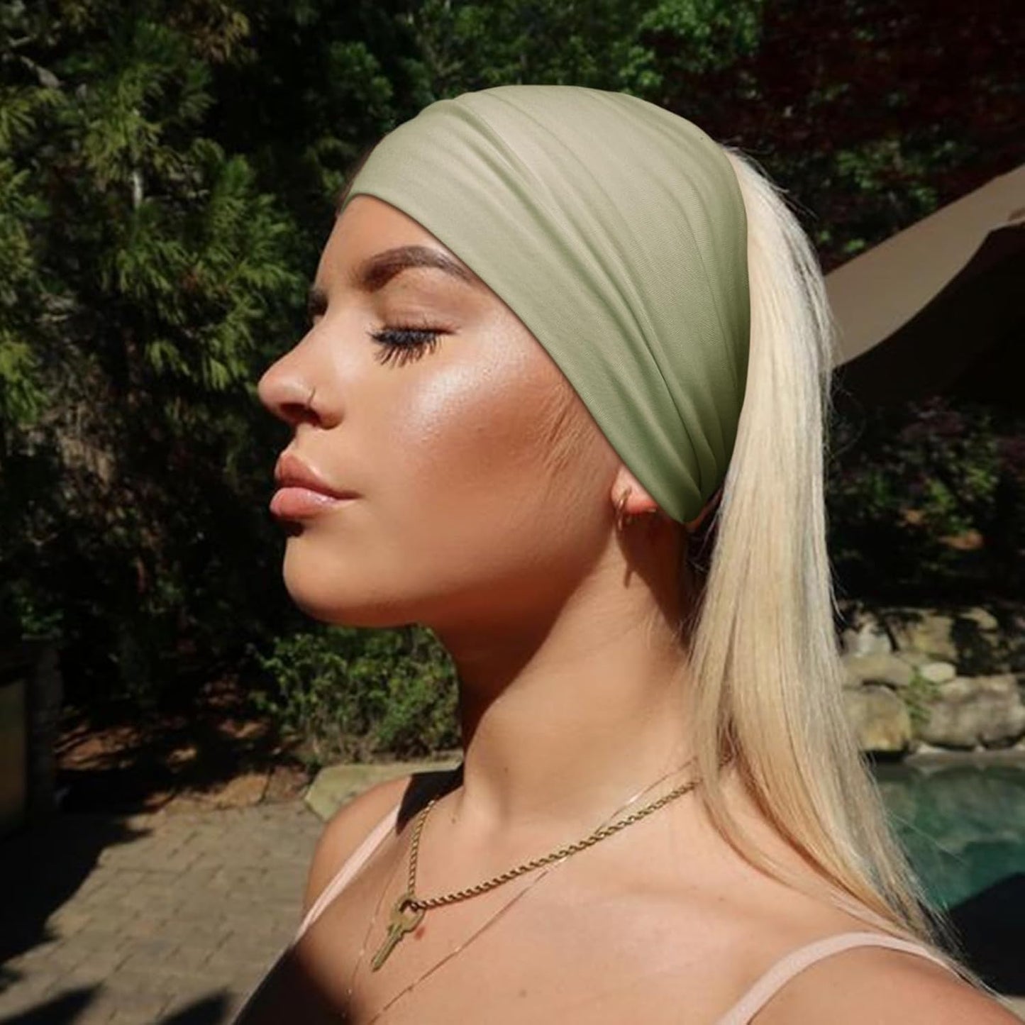 Extra Wide Headbands for Women Large Turban Headband Non Slip Boho Elastic Hairband Hair Twisted Knot Head Bands Accessories