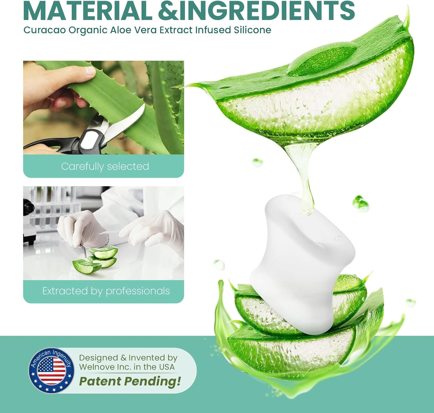 Welnove Upgraded Gel Toe Separators – 16-Pack Aloe Vera Extract Infused Silicone Toe Spacers for Straightening Overlapping Toes, Bunions, Calluses – Bunion Corrector for Men and Women (3 Sizes)