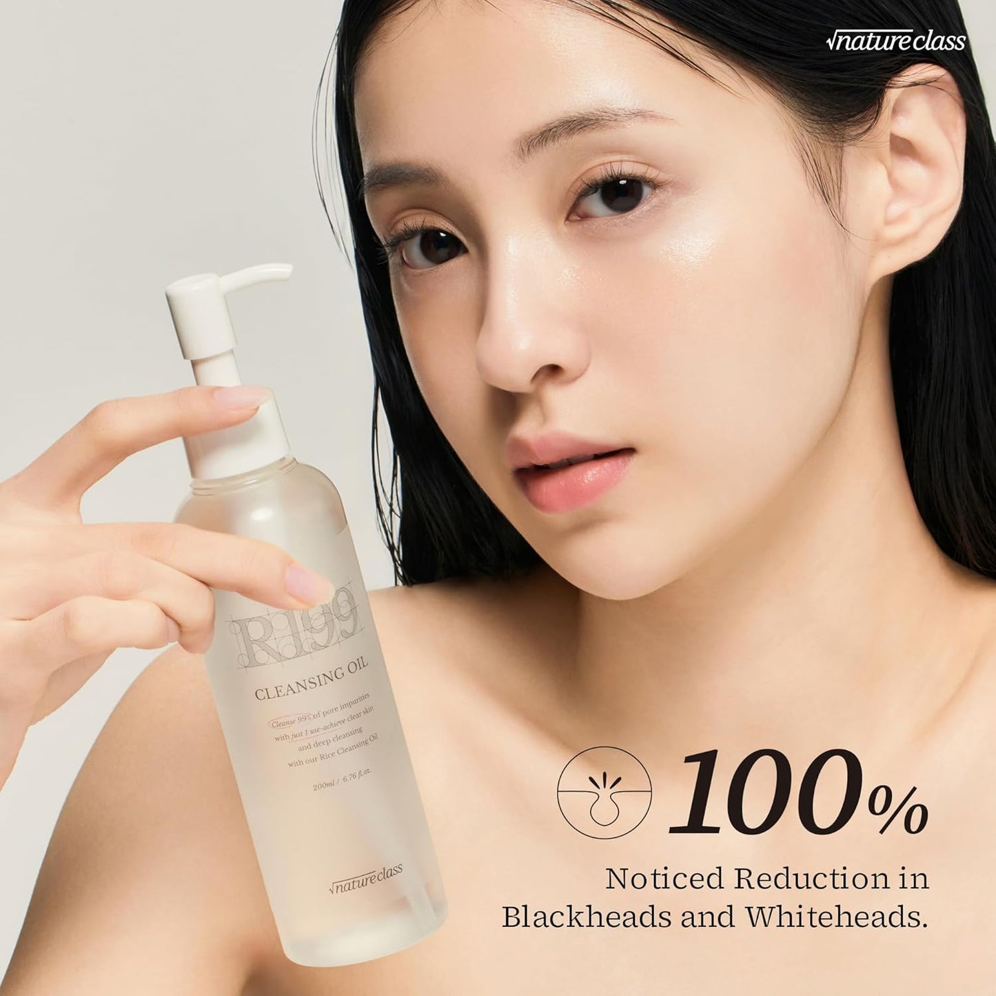 R199 Rice Cleansing Oil- Fast Emulsification, Pore-Cleansing, Blackhead Removal without Clogging Pores, Makeup Dissolving, and Hydrating Formula, Korean Skincare 6.76 Fl Oz