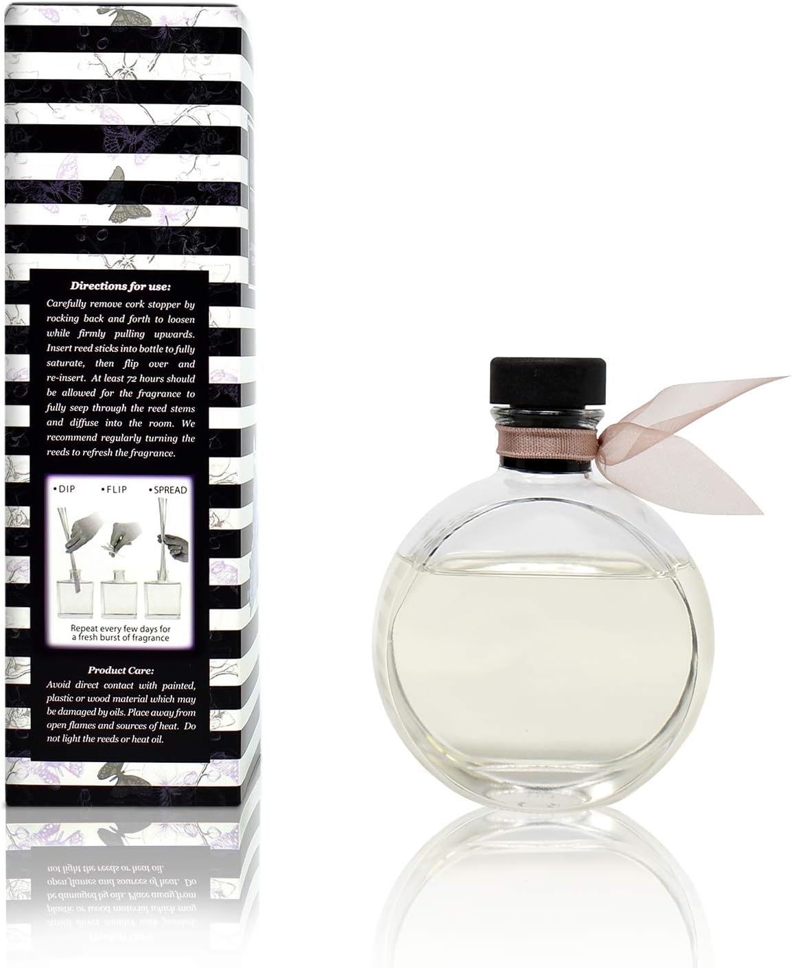 LOVSPA Reed Diffuser Set, Smoked Vanilla Scented Oil Diffuser with Sticks, Home Fragrance Accessories for Bathroom Shelf Decor, Aroma Diffusers for Home or Office Fall Decor, USA Made