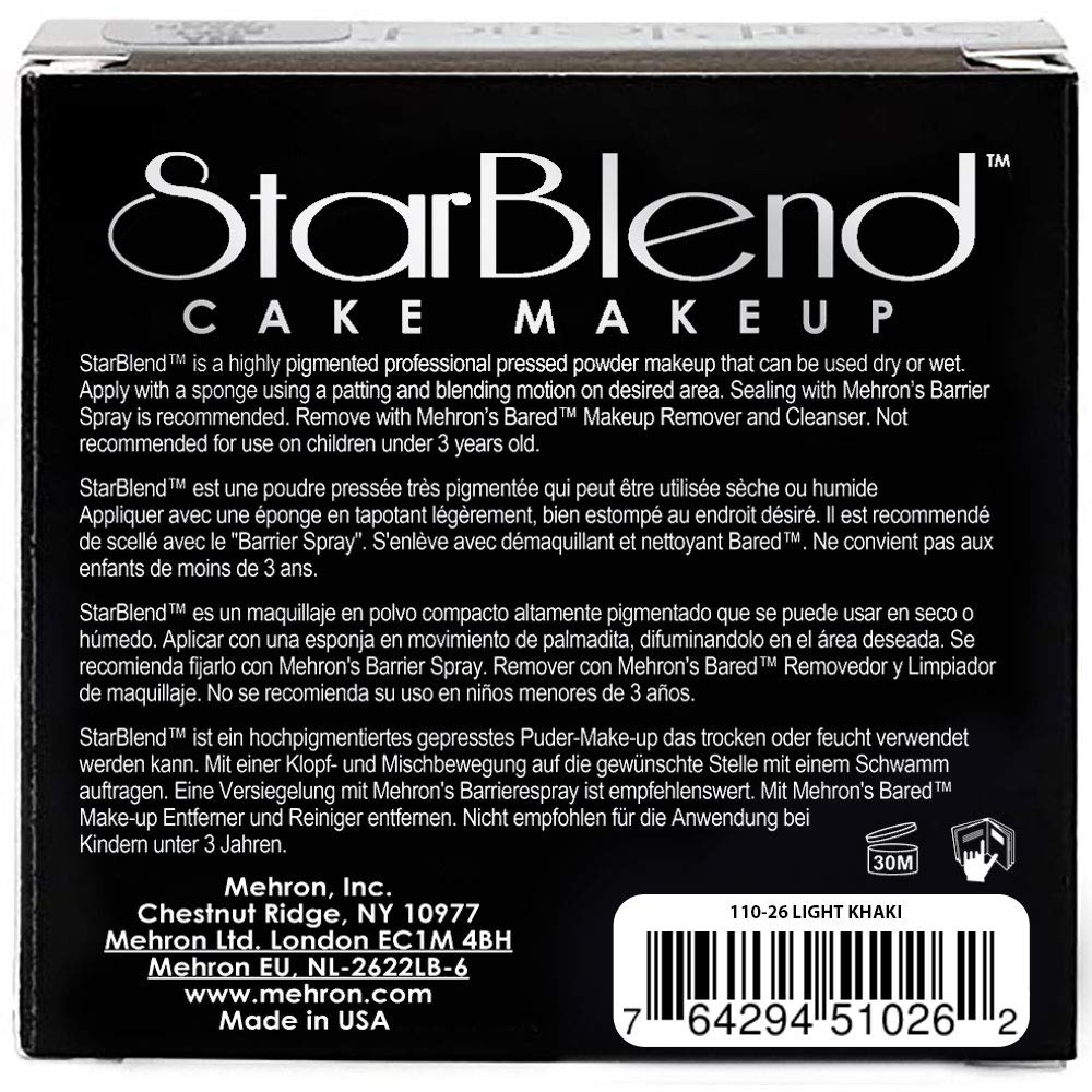 Mehron Makeup StarBlend Cake (2 oz) (Light Khaki)