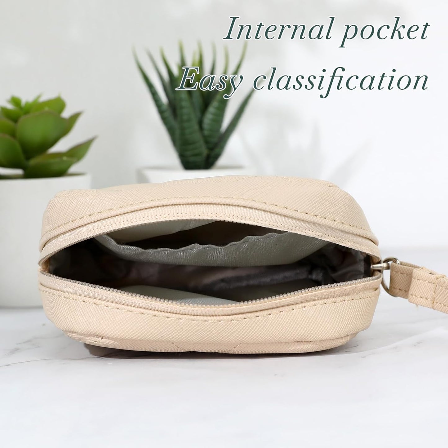 2 Pcs Sanitary Napkin Storage Bag,Period Bag, Period Pouch,Feminine Menstrual Pad Tampon Organizer,Portable Sanitary Pads Pouches First Period Kit for Teen Girls Women Ladies(Black&Beige)