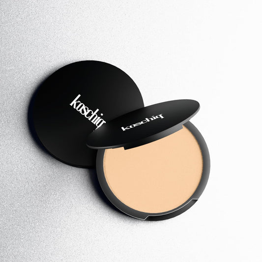 Koschiq Soft Matte Powder + Foundation – 2-in-1 Compact with Oil Control & Blurring Effect | 24hrs stay Longwear, Buildable Matte Finish | k-38. Light with warm olive undertone)