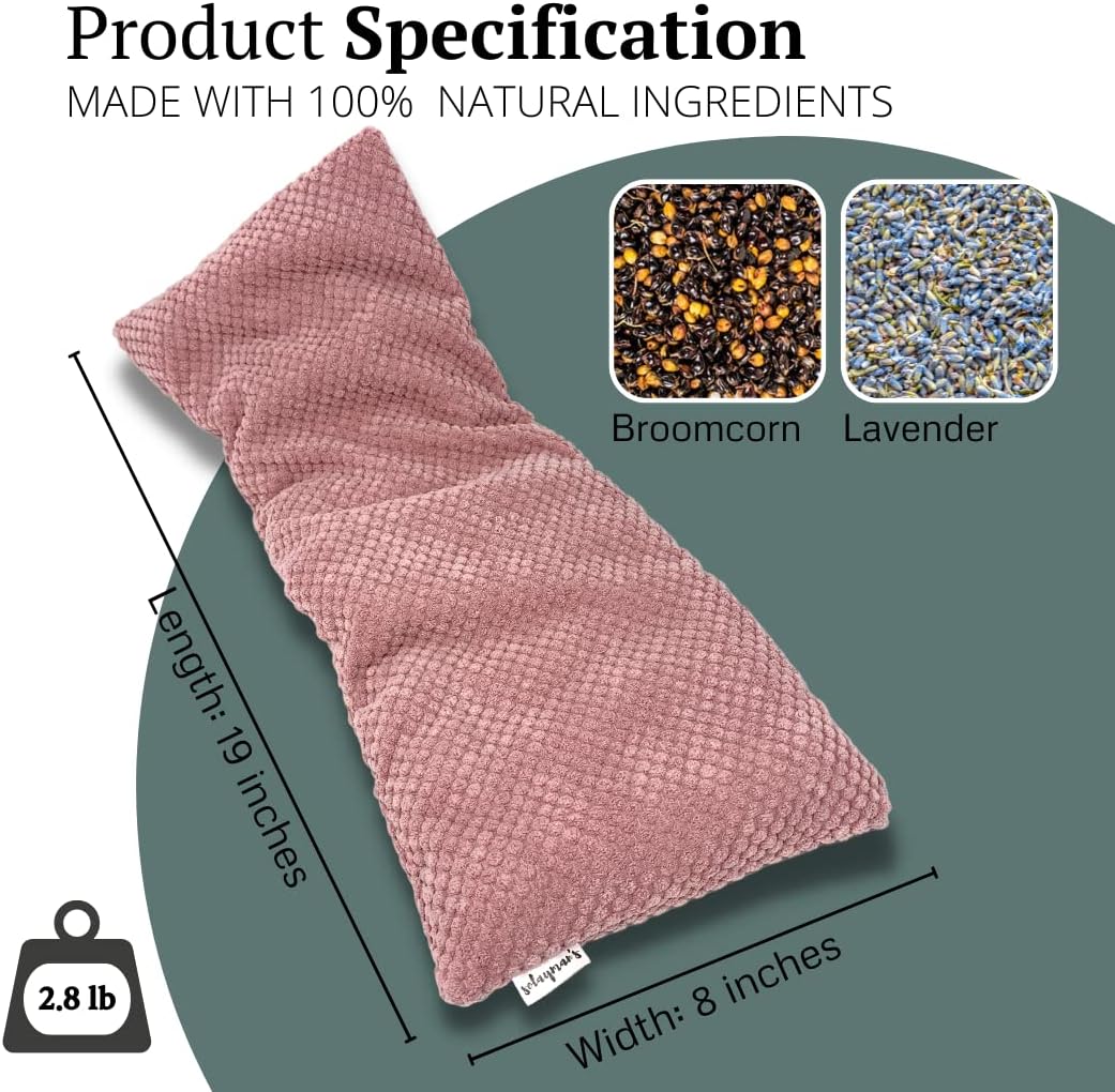 Solayman's Heating Pads for Cramps - Pink, Removable Cover, Lavender Scented