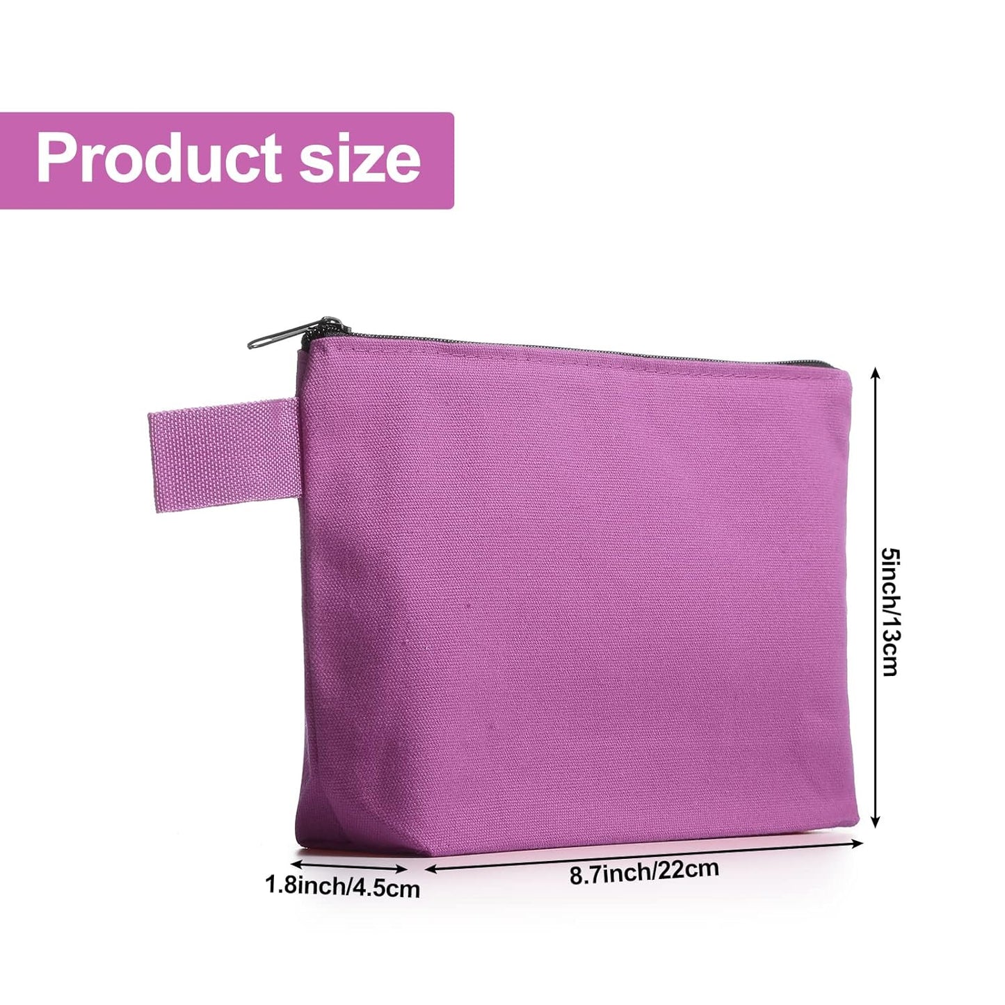 Saintrygo 30 Pcs Makeup Bag Travel Canvas Cosmetic Bag Bulk Multipurpose Small Makeup Pouch for Purse Portable Blank Zipper Toiletry Organizer DIY for Women Assorted Color(Classic,8.7 x 5 x 1.8 Inch)