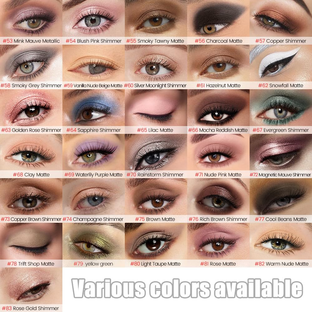 evpct Black Cocoa Matte Cream Eye Shadow Sticks Brightener Pencils for Women, Black Cocoa Silky Eyeshadow Applicator Stick Pen Waterproof, Blendable Crease-Proof Stick Eyeshadow Matte Eye Makeup 77