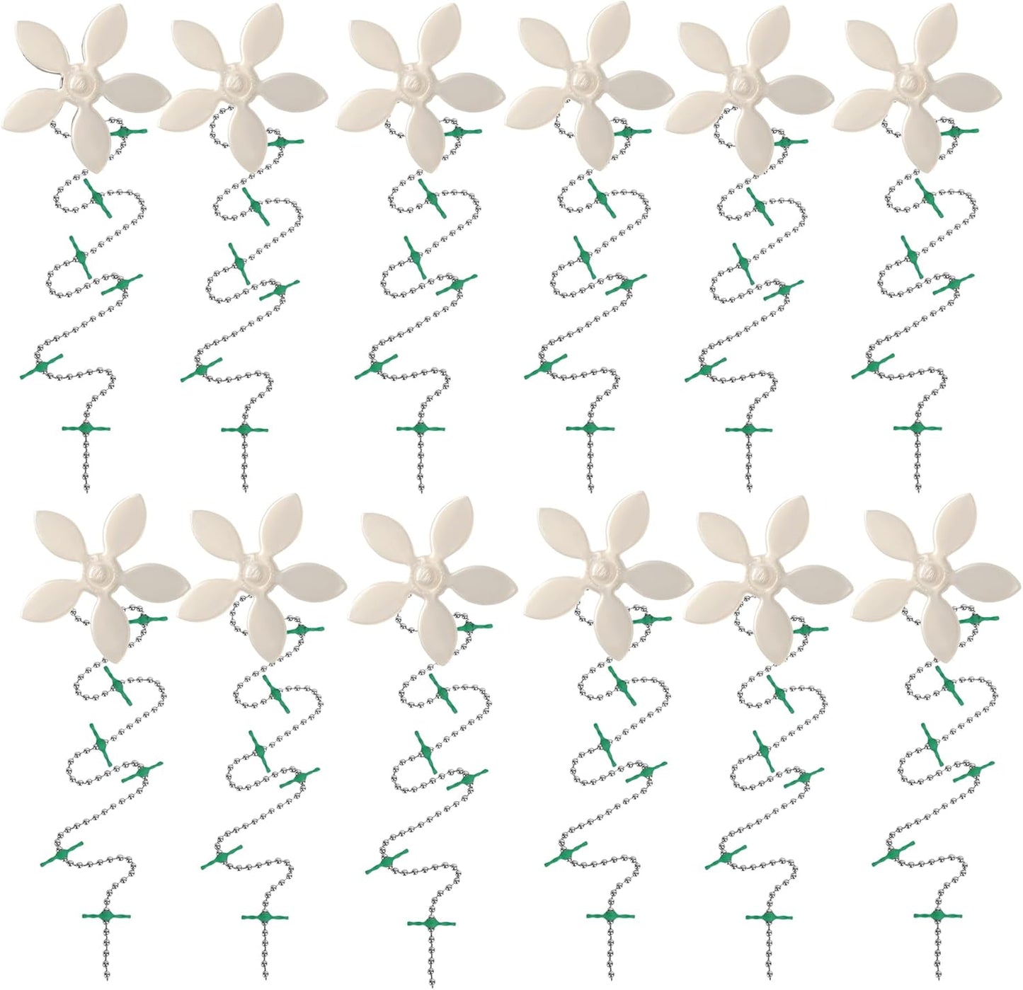 DrainWig Shower Drain Hair Catcher – Disposable White Flower (12-Pack) – No-Touch Hair Removal for Flat Shower Drains – As Seen on Shark Tank