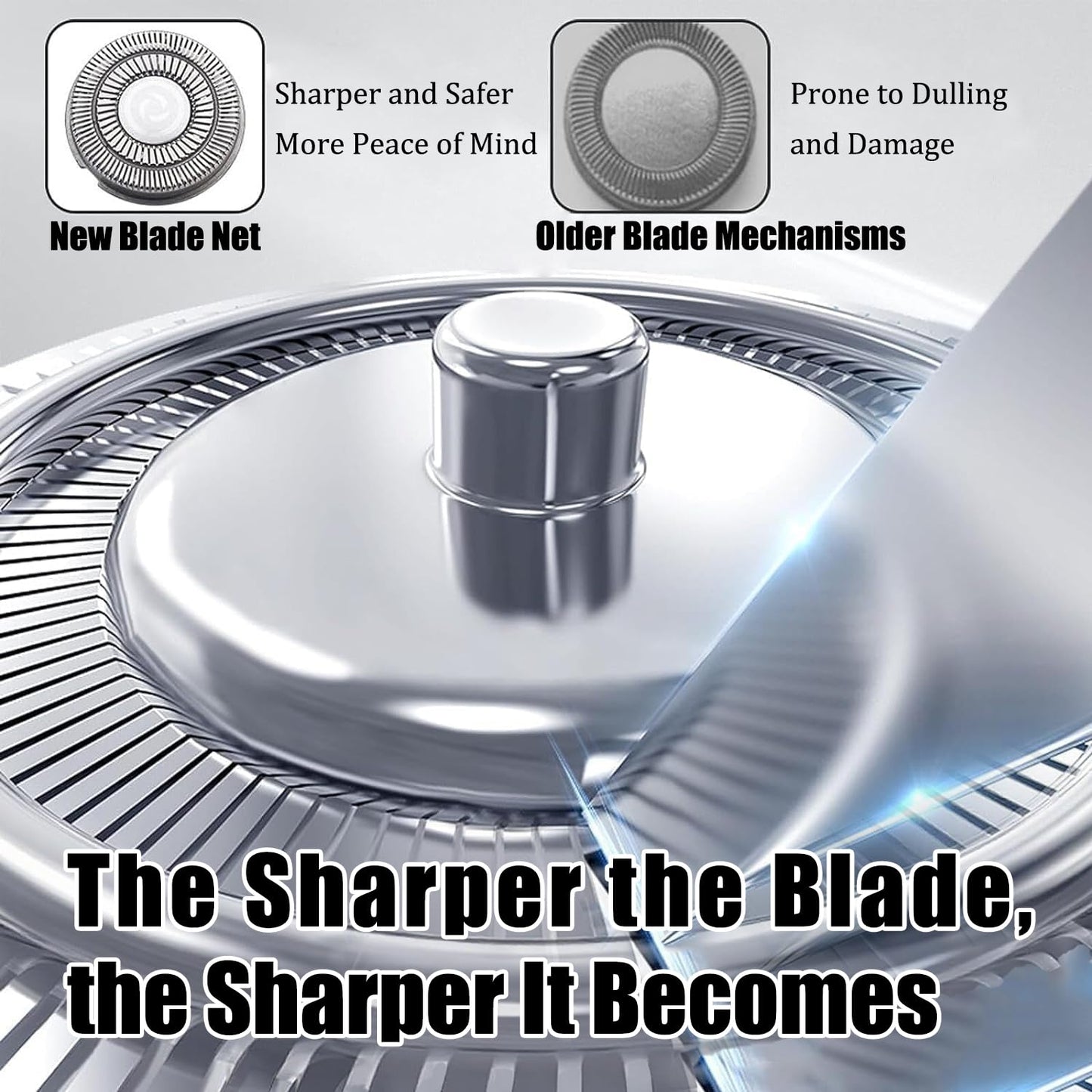 3 Pcs Head Shaver Blade Replacement Heads for Skull Shaver Pitbull, Floating Washable Electric 5-Blade Razor Heads for Bald Men Freedom Shaving, Smooth Trimmers for Freebird Bald Shaving Tool for Bald