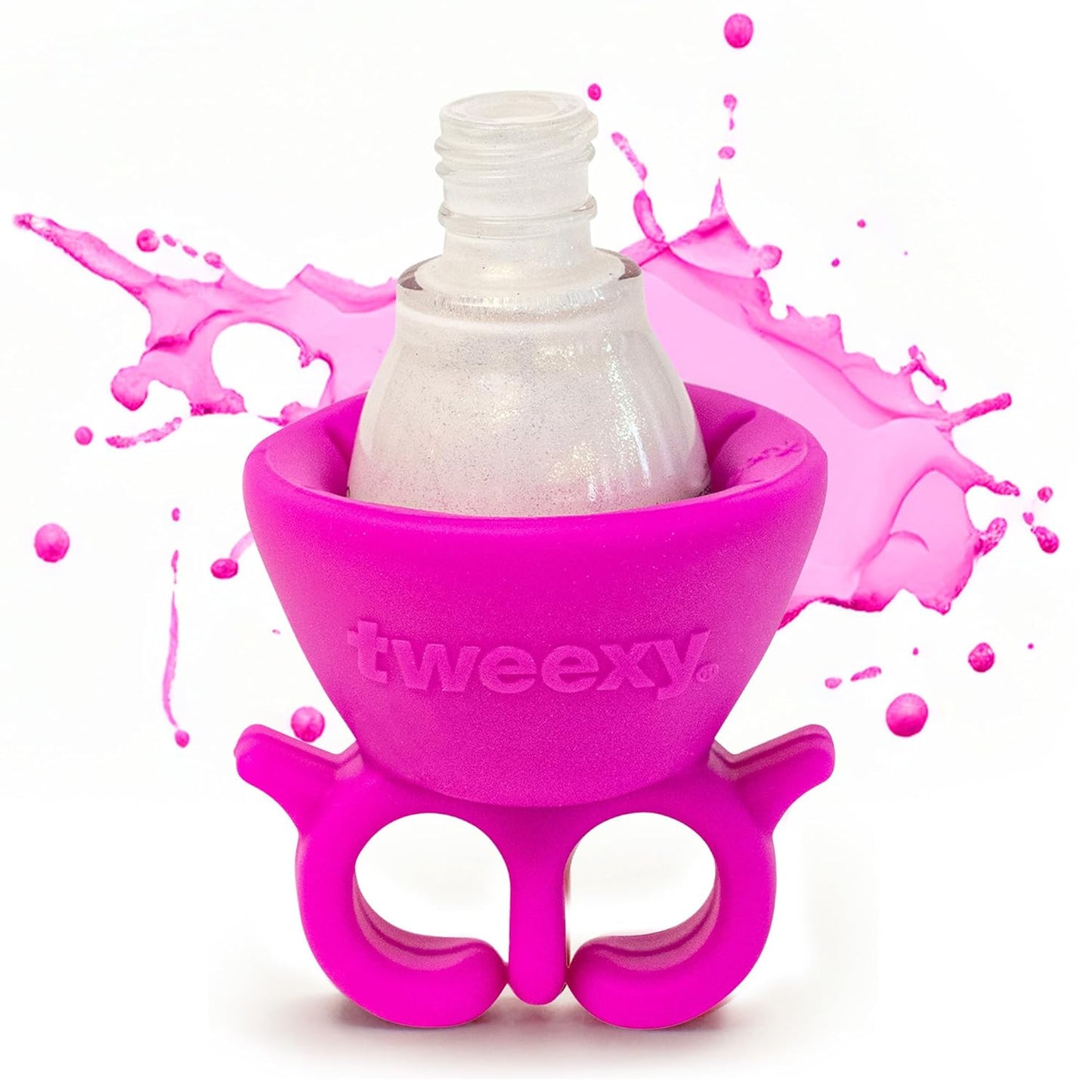 tweexy Wearable Nail Polish Holder Ring - Ideal Gift for Teenage Girls - Nail Polish Holder Stand for Manicure & Pedicure, Fingernail Painting - Nail Polish Accessories (Passion)