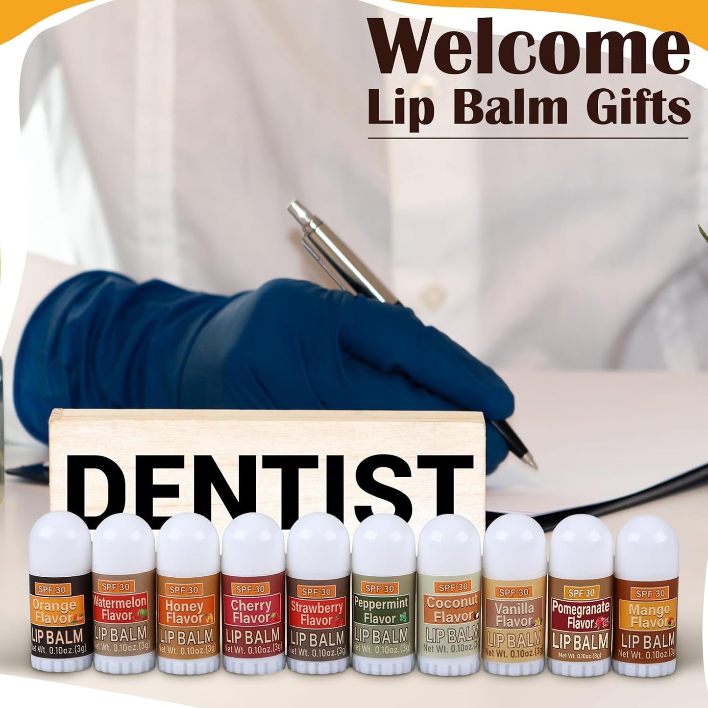 10 Pcs Mini Sunscreen Lip Balms Bulk Spf 30 Fall Favor Gifts Lip Balms Sticks with Sunscreen Employee Appreciation Gifts Teacher Nurse Wedding Baby Shower Christmas Party Favor for Women Men