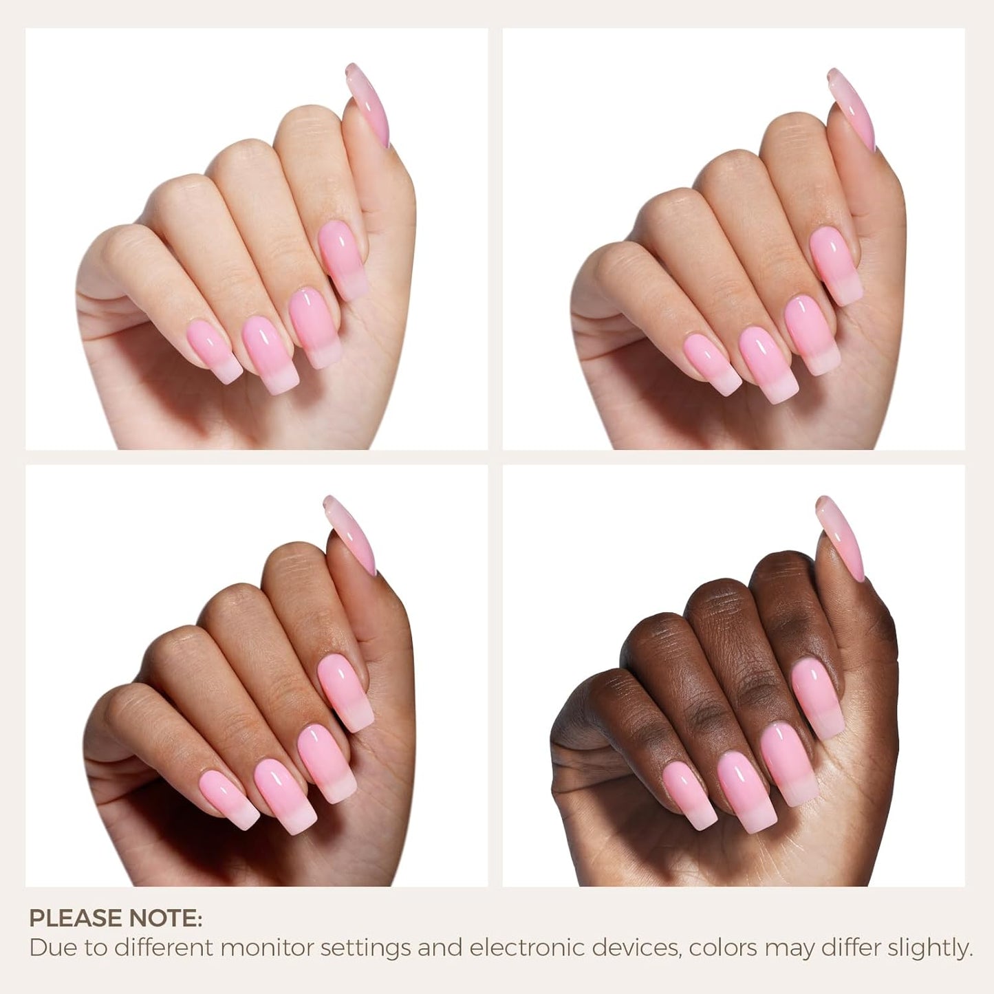 AILLSA Baby Pink Gel Nail Polish Lilac Whisper Jelly Gel Polish Sheer Light Neutral Translucent Nude Gel Polish Long Lasting Color Soak Off U V Gel for French Manicure Nail Art at Home 0.51 Oz