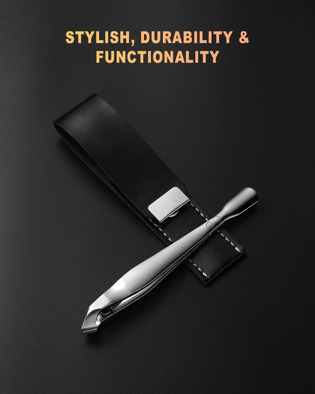 BEZOX Slim Cuticle Clipper with Pusher – 5mm Jaw Stainless Steel Manicure Tools Mini Cuticle Trimmer