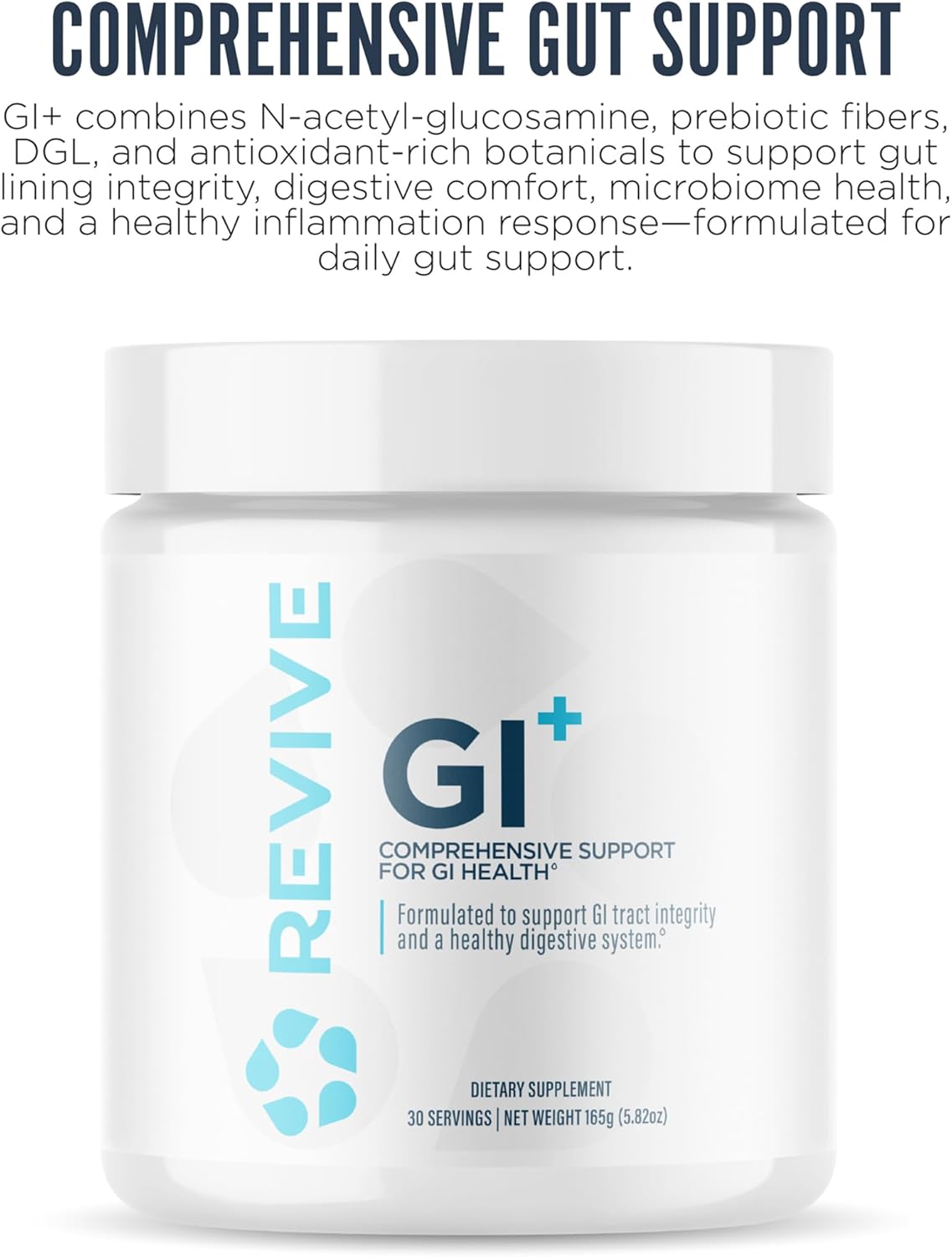 Revive MD Digestive Health Supplement, GI Plus (30 Servings) - Supports Gut Health for Women & Men - Promotes Regularity & Bowel Function - Gut Health Supplements Powder for Gut Lining - Gluten-Free