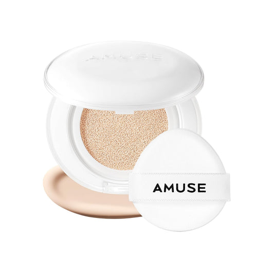 Amuse SEOUL Ceramic Skin Perfector Cushion Foundation | Long-lasting, Lightweight, Semi-matte, Flawless Coverage, Hypoallergenic, Vegan, Korean Beauty (15g / 0.52oz.) (1.5 NATURAL)