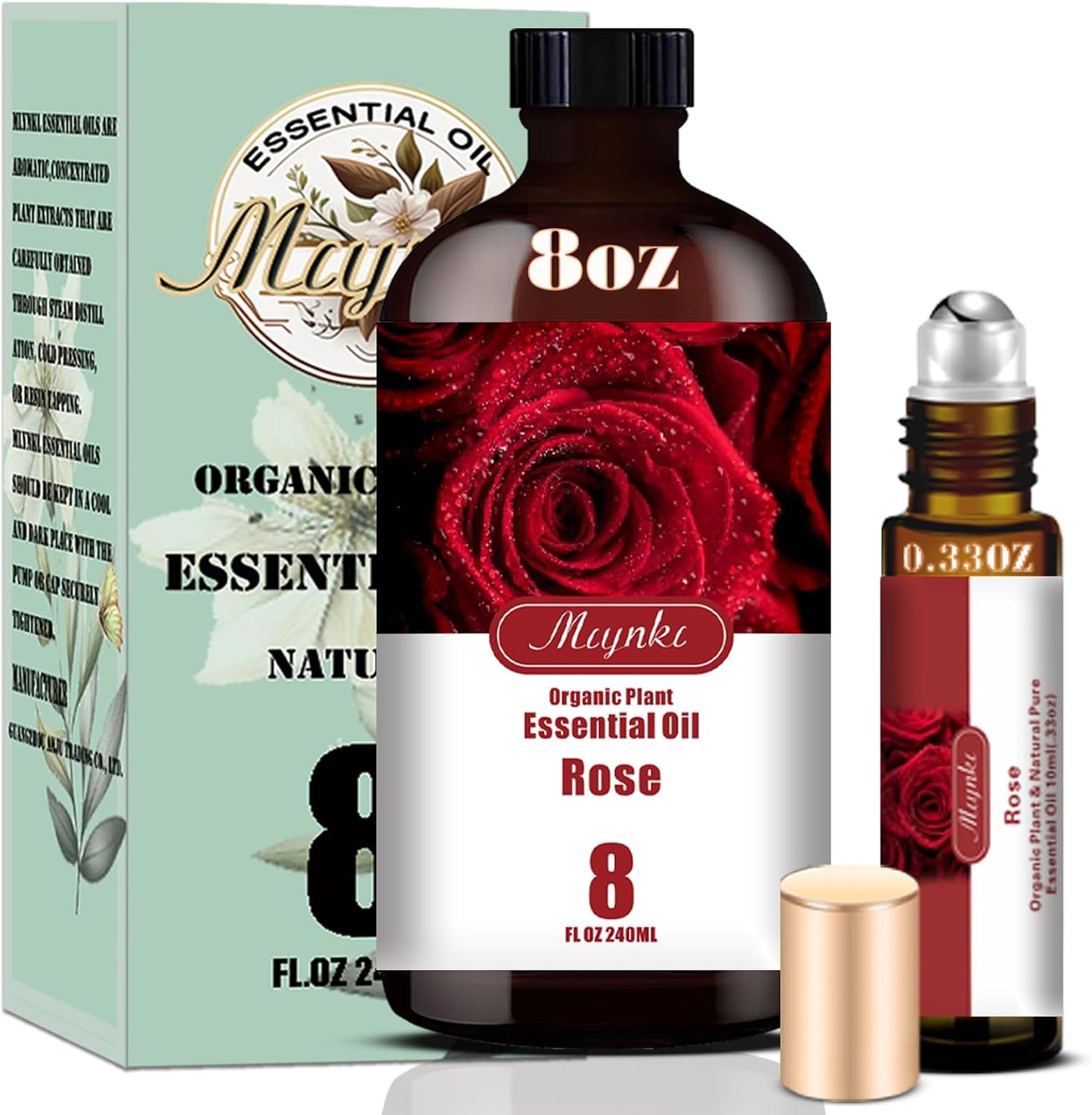 Rose Fragrance Oil-Rose Essential Oil 8.33oz (250ml)-100% Pure Natural Scent for Diffusers, Candles, Soap Making & Aromatherapy-Relaxing Home & Gift Essential Oil for Bath, Massage