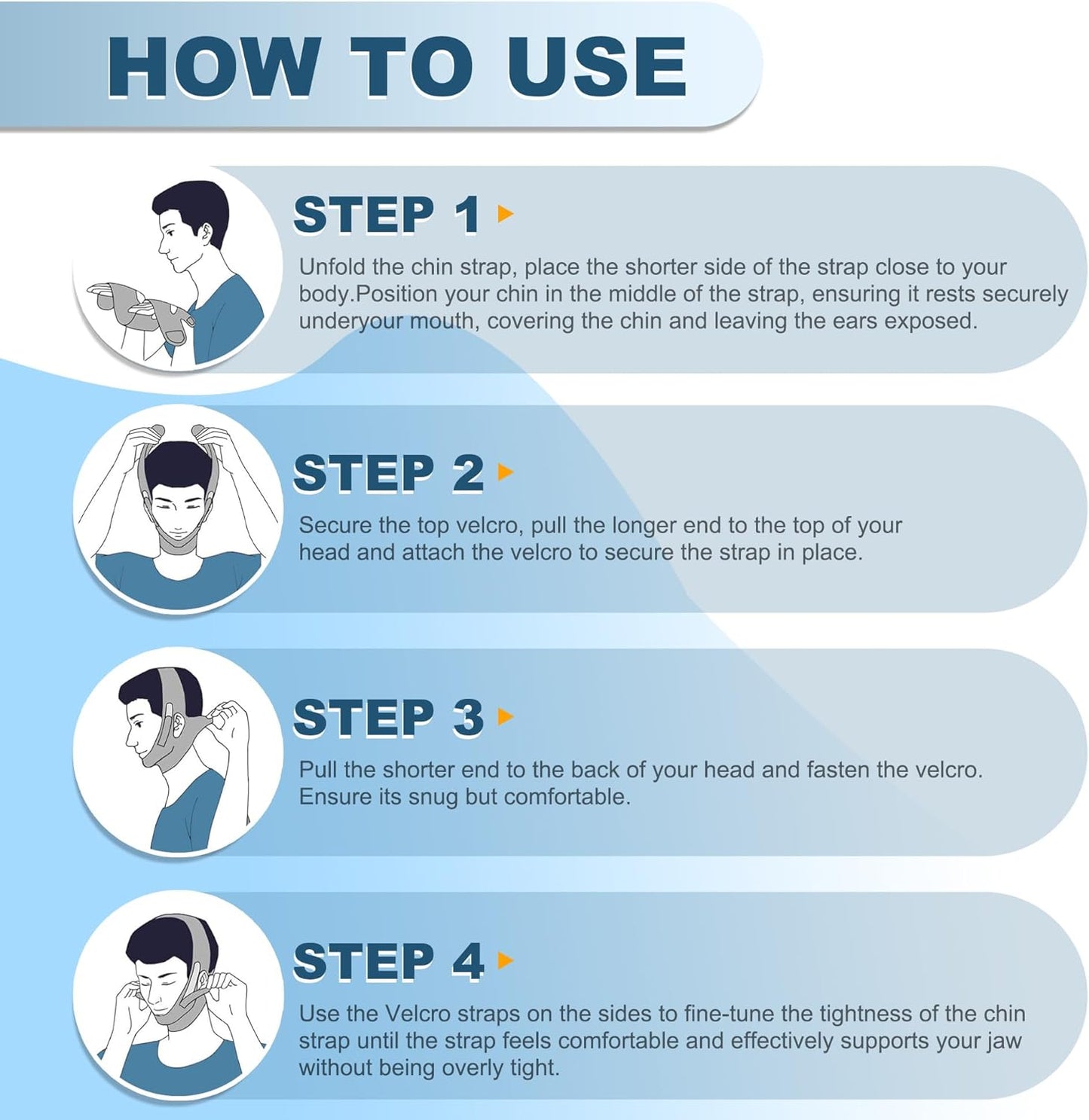 Chin Strap for Sleeping, Adjustable Chin Strap for Snoring, Anti Snoring Devices Breathable and Reusable, Comfortable Stop Snoring Solution, Anti Snore Chin Strap for Men and Women (Green)