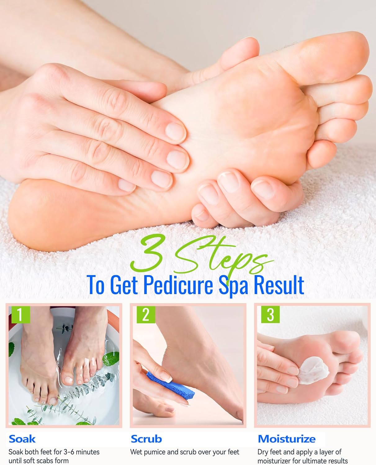 Maryton New Sharper Pumice, Professional Pedicure Tools Foot Scrubber Salon Disposable Pumice Stone Callus Remover for Feet, 40Pcs (Blue)