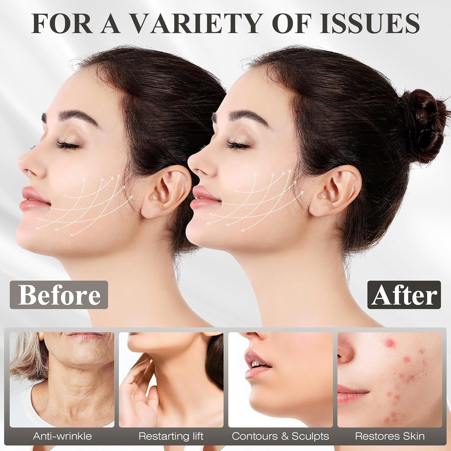 Chin Strap for Sleeping,Double Chin Reducer,Adjustable Chin Strap,Jaw Strap,Jawline Shaper,V Line Lifting Mask,Black,M