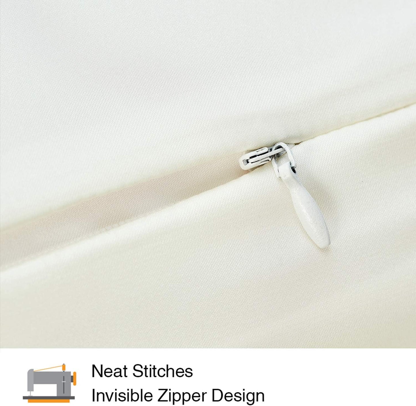 INSSL Silk Pillowcase for Women, Mulberry Silk Pillowcase for Hair and Skin and Stay Comfortable and Breathable During Sleep (Standard, Ivory)