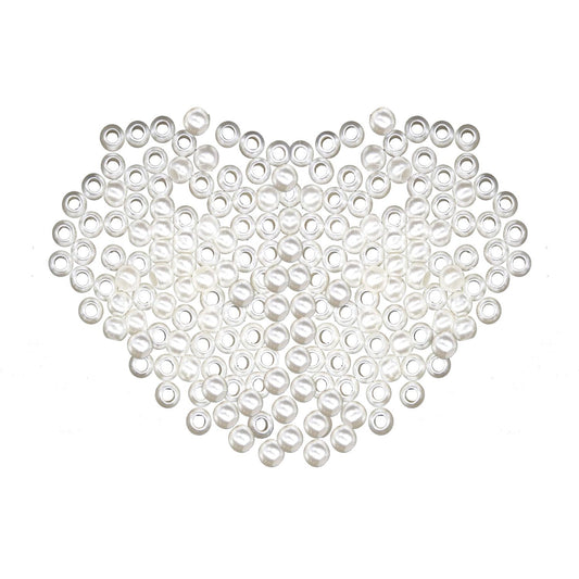 SEVENHEAD 50 Pcs Dreadlock Beads Highlight ABS White Pearl Dreadlocks Beads Hair Braid Clips Hair Decoration for Braids(White Pearl)