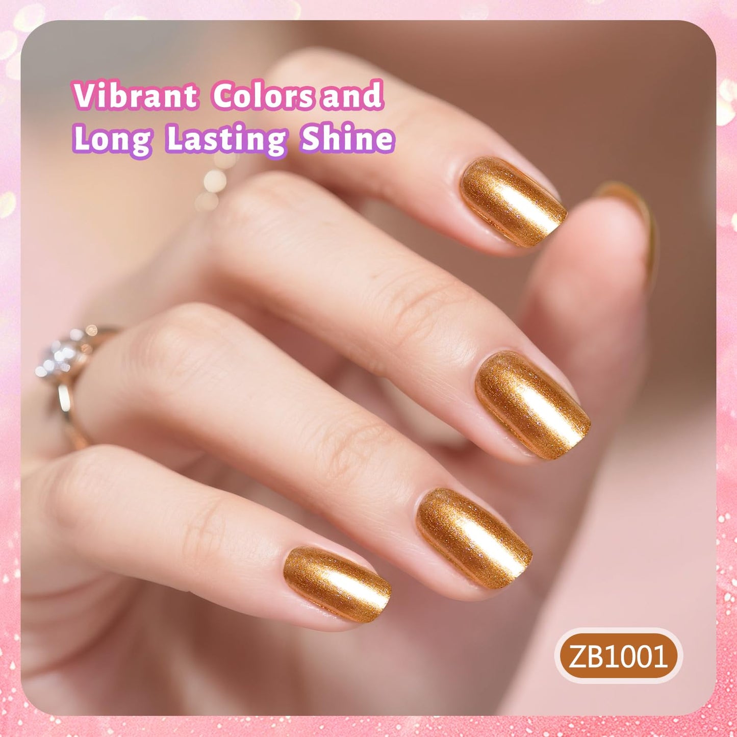 Glitter Nail Polish Set, 10 Color With 2PCS Base and Top Coat Nail Polish