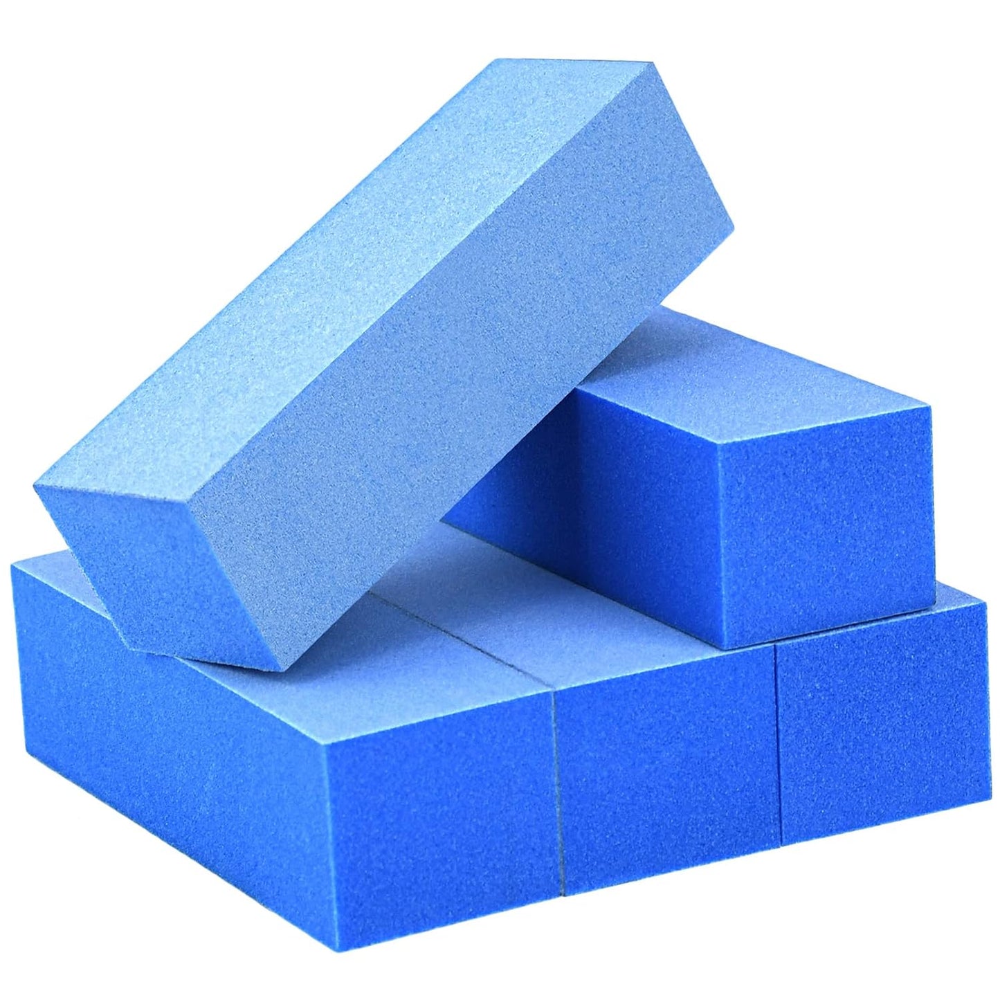 Maryton Nail Buffer Blocks, Fine Grit 180/240 Professional Salon Quality 3 Way Blue Buffing Blocks for Natural Nails - Buff Nails Prior to Application of Gel Polish, Acrylic, 5 Count
