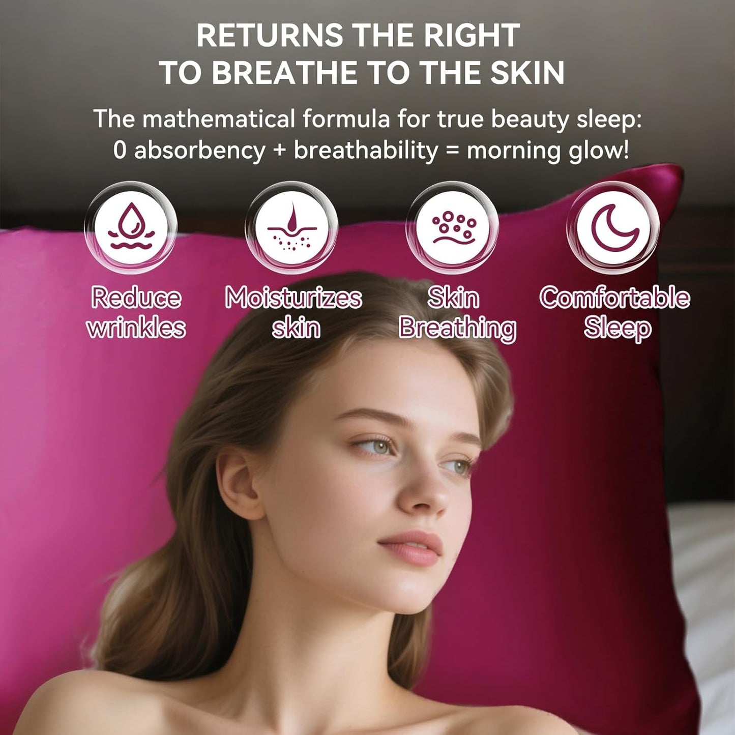 Tyfitb Satin Pillowcase Set for Hair & Skin Care – Cooling, Hypoallergenic, Anti-Frizz, Wrinkle-Free – Soft, Luxurious Pillowcases with Envelope Closure – 2-Pack, King Size 20x36, Gift-Ready