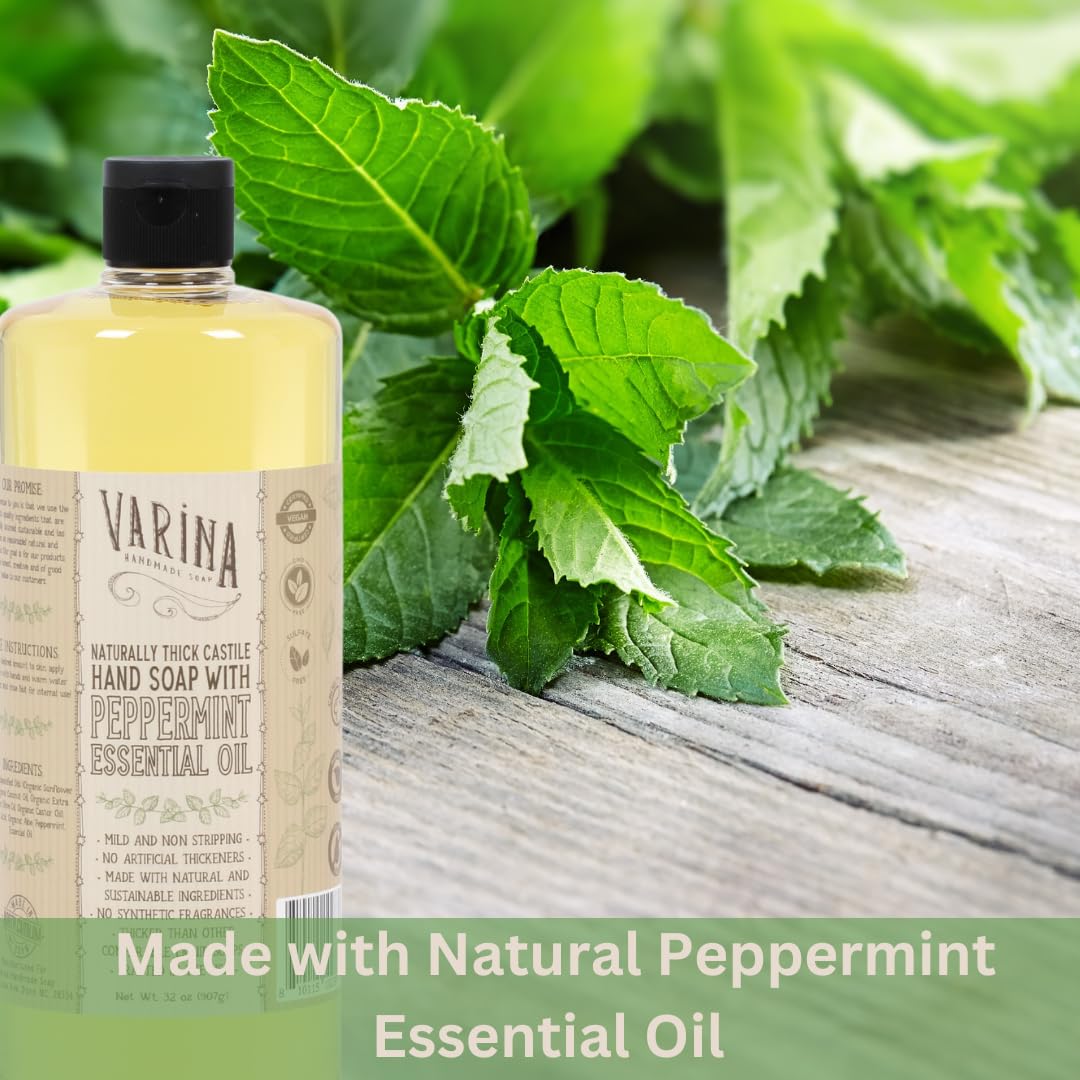 Liquid Soap - Liquid Organic Castile Soap Peppermint - 32oz