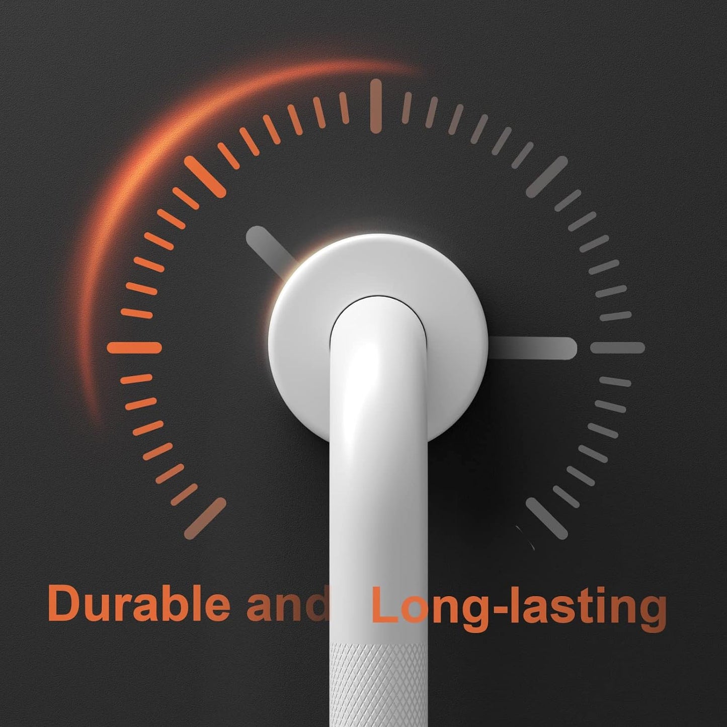 2 Pack 12 Inch Oil Rubbed White Shower Grab Bars w/Anti-Slip knurled Grip, iMomwee Stainless Steel Wall Mount Bathroom Safety Balance Handrail, Handicap Elderly Senior Assist Textured Grab Bar Handle