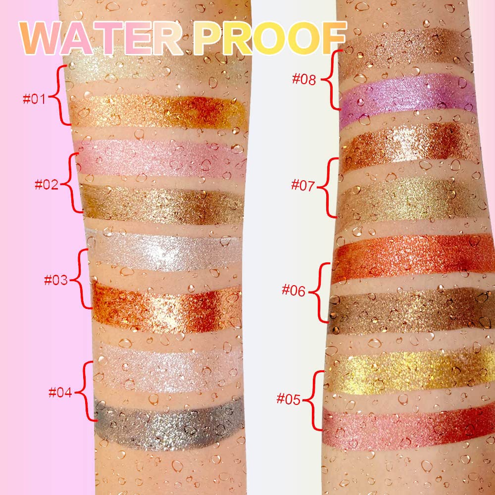 evpct 16 Colors Liquid Glitter Shimmer Metallic Eyeshadow Set Glitter Sparkle Colorful Liquid Eyeliner Makeup Set delineador pupilentes de ojos contra el agua sombras colores para ojos con brillo