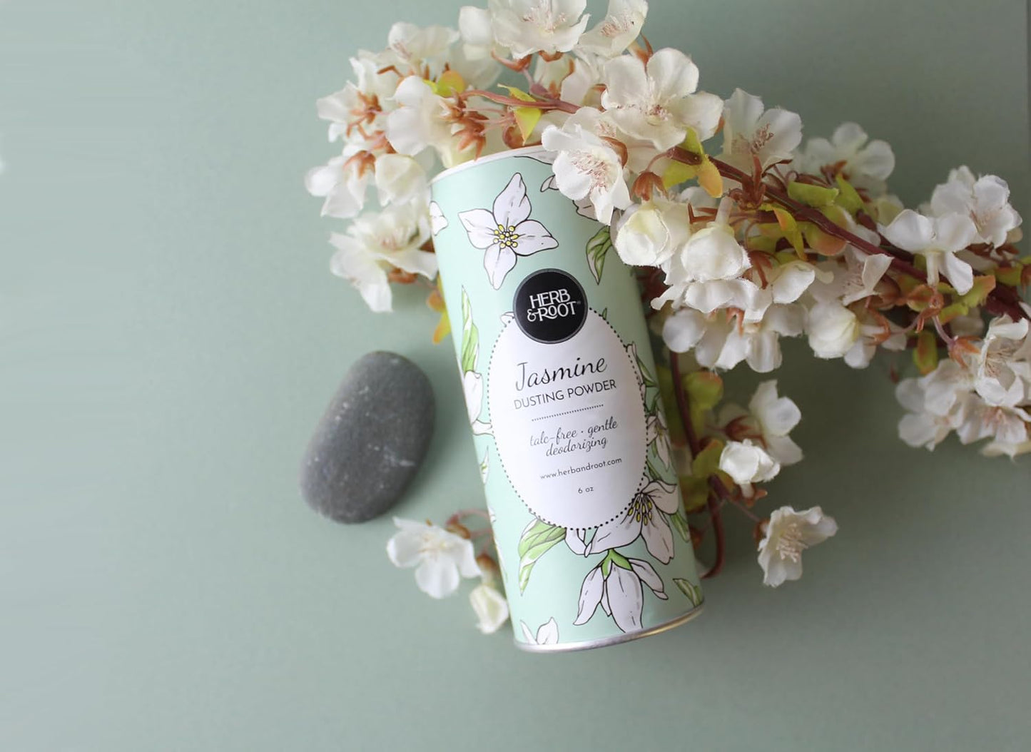 Jasmine Talc-Free Dusting Powder with Arrowroot & Oats - Soothing Body Powder for Women, Chafing, Deodorizing, Foot & Shoe Freshness