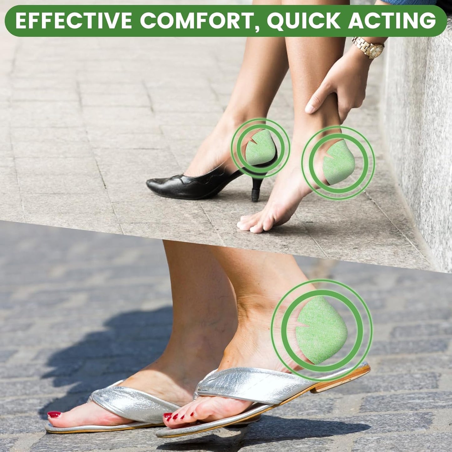 30PCS Patented Aloe Vera Cracked Heel Treatment Patches, Cracked Heel Repair Bandage