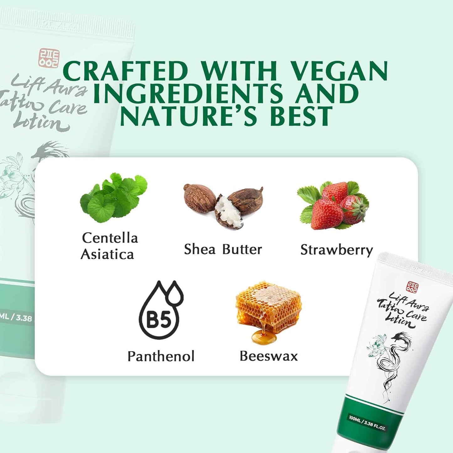 Tattoo Aftercare Moisturizer – Daily Hydrating Lotion with Clean Ingredients, Gentle Care for Tattooed Skin, 3.4 oz Tube